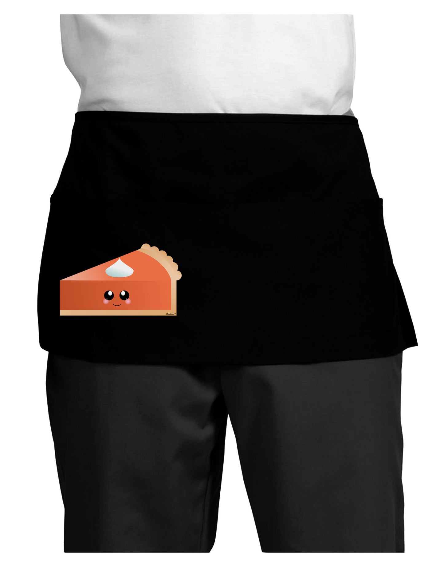 Cute Pumpkin Pie Thanksgiving Dark Adult Mini Waist Apron, Server Apron-Mini Waist Apron-TooLoud-Black-One-Size-Davson Sales