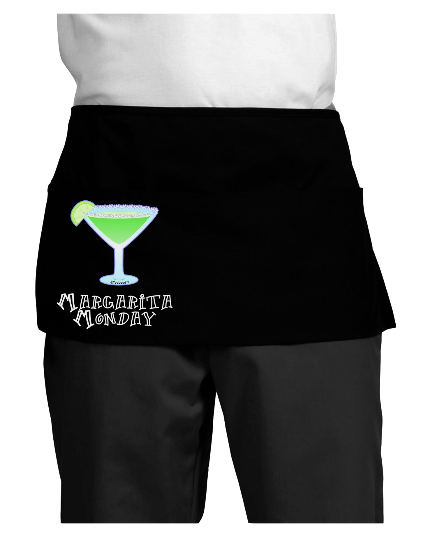 Margarita Monday Design - Pop Culture Dark Adult Mini Waist Apron, Server Apron by TooLoud-Mini Waist Apron-TooLoud-Black-One-Size-Davson Sales