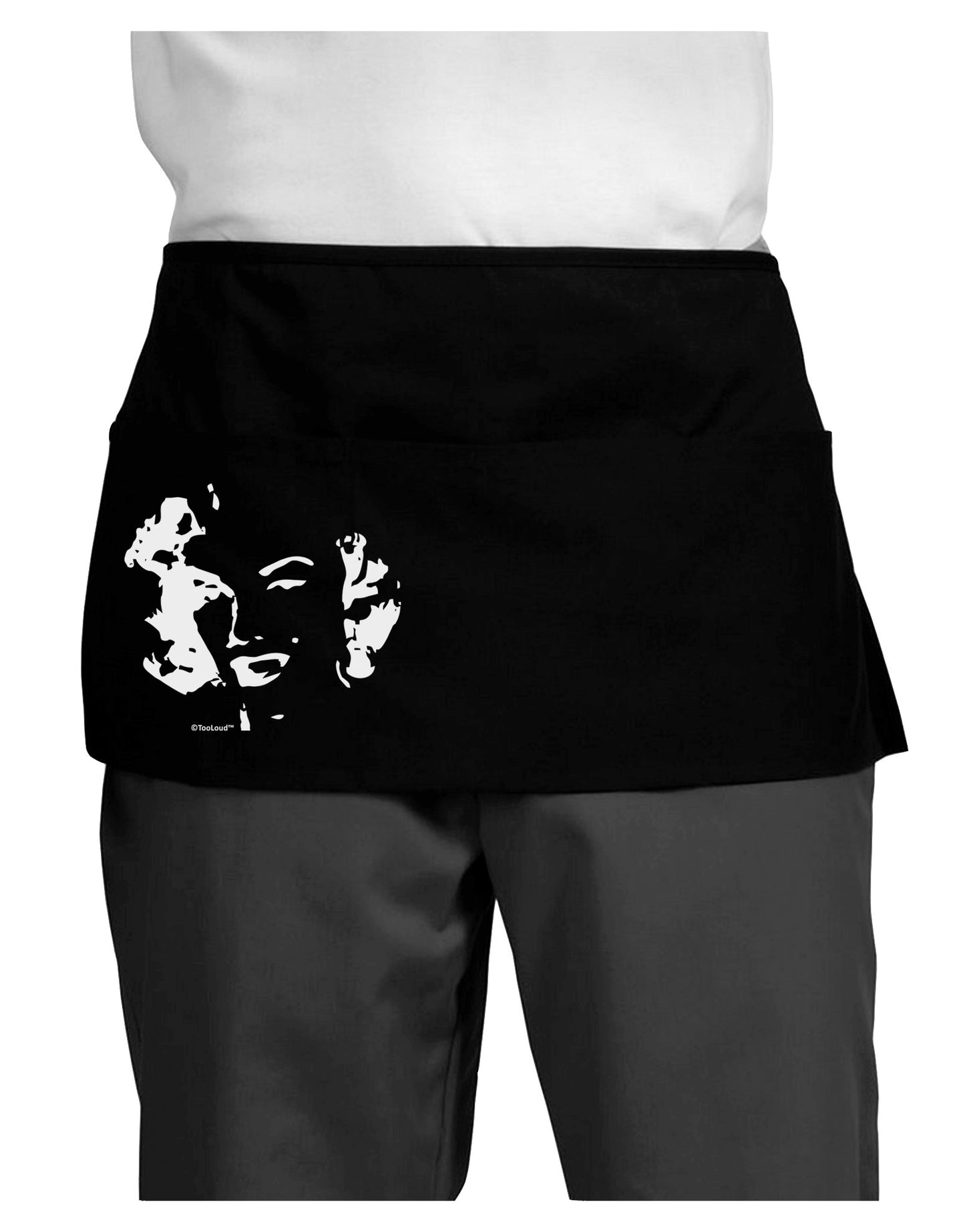 Marilyn Monroe Cutout Design Dark Adult Mini Waist Apron, Server Apron by TooLoud-Mini Waist Apron-TooLoud-Black-One-Size-Davson Sales