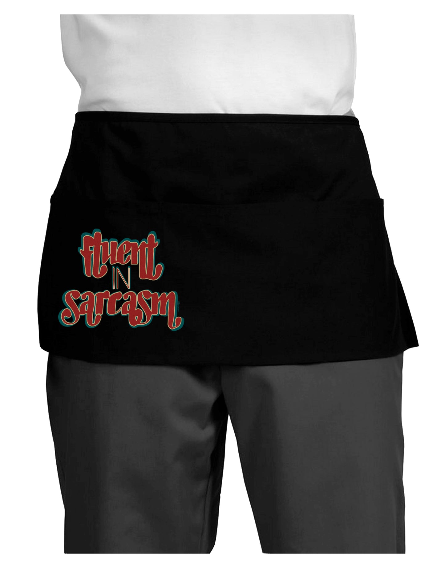 Fluent in Sarcasm Dark Adult Mini Waist Apron-Aprons - Waist-TooLoud-Black-One-Size-Davson Sales