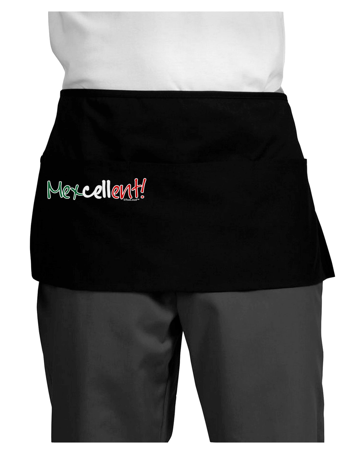 Mexcellent Flag Color - Cinco De Mayo Dark Adult Mini Waist Apron, Server Apron-Mini Waist Apron-TooLoud-Black-One-Size-Davson Sales