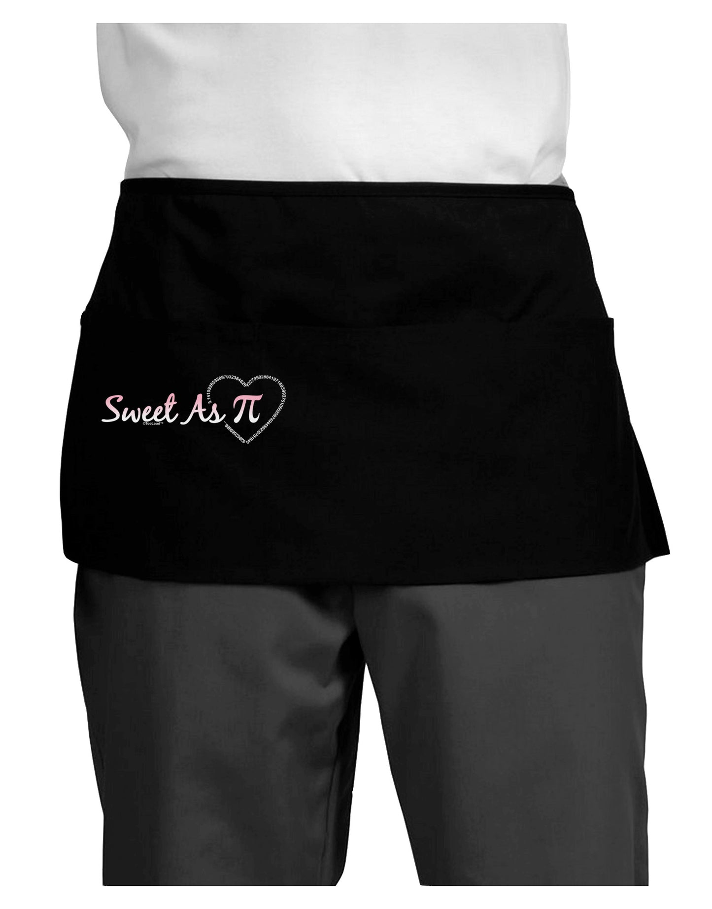 Sweet As Pi Dark Adult Mini Waist Apron, Server Apron-Mini Waist Apron-TooLoud-Black-One-Size-Davson Sales