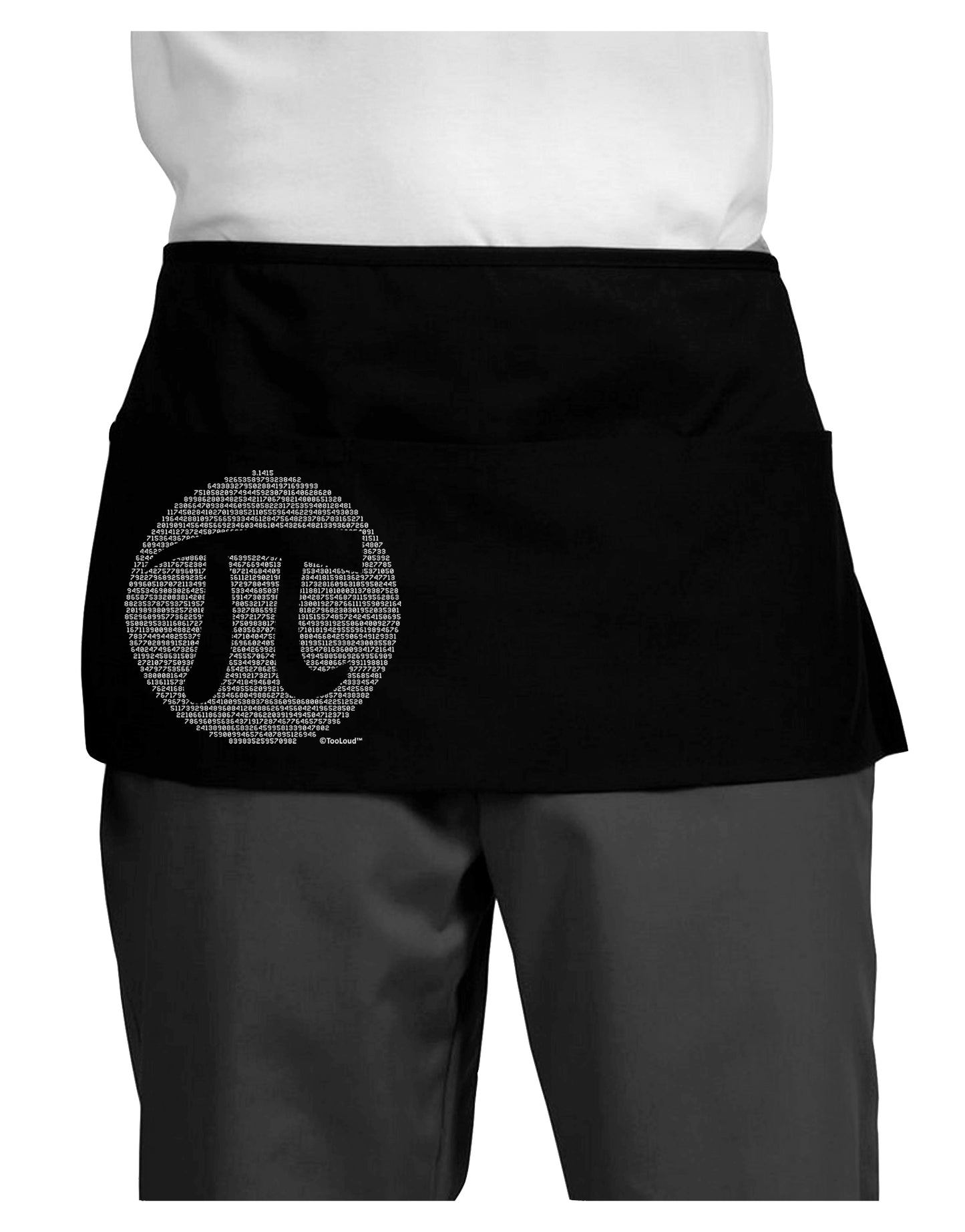 Pi Day Design - Pi Circle Cutout Dark Adult Mini Waist Apron, Server Apron by TooLoud-Mini Waist Apron-TooLoud-Black-One-Size-Davson Sales
