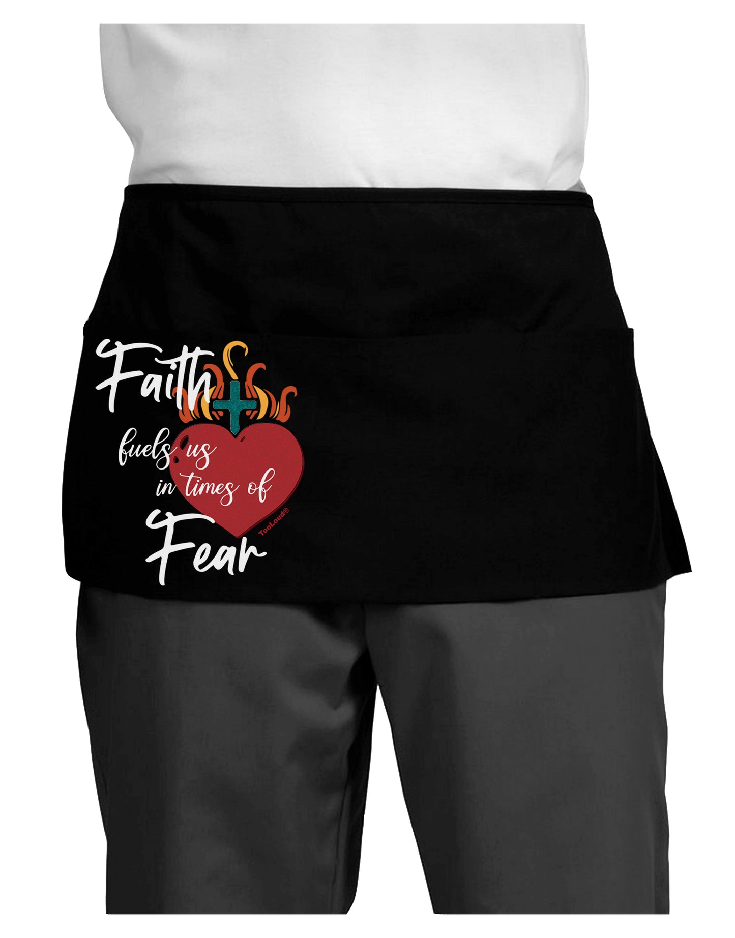 Faith Fuels us in Times of Fear Dark Dark Adult Mini Waist Apron-Aprons - Waist-TooLoud-Black-One-Size-Davson Sales