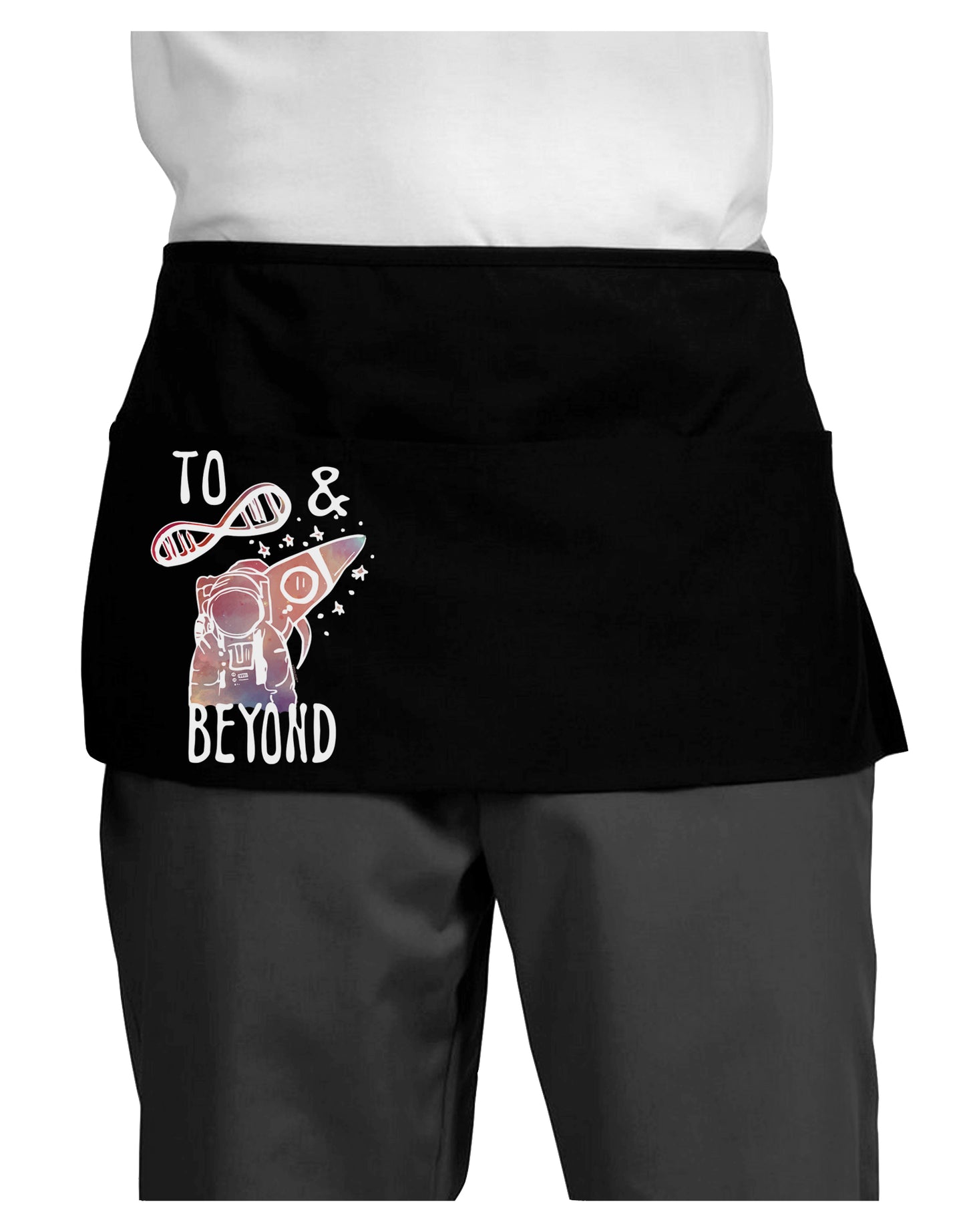 TooLoud To infinity and beyond Dark Dark Adult Mini Waist Apron-Aprons - Waist-TooLoud-Black-One-Size-Davson Sales