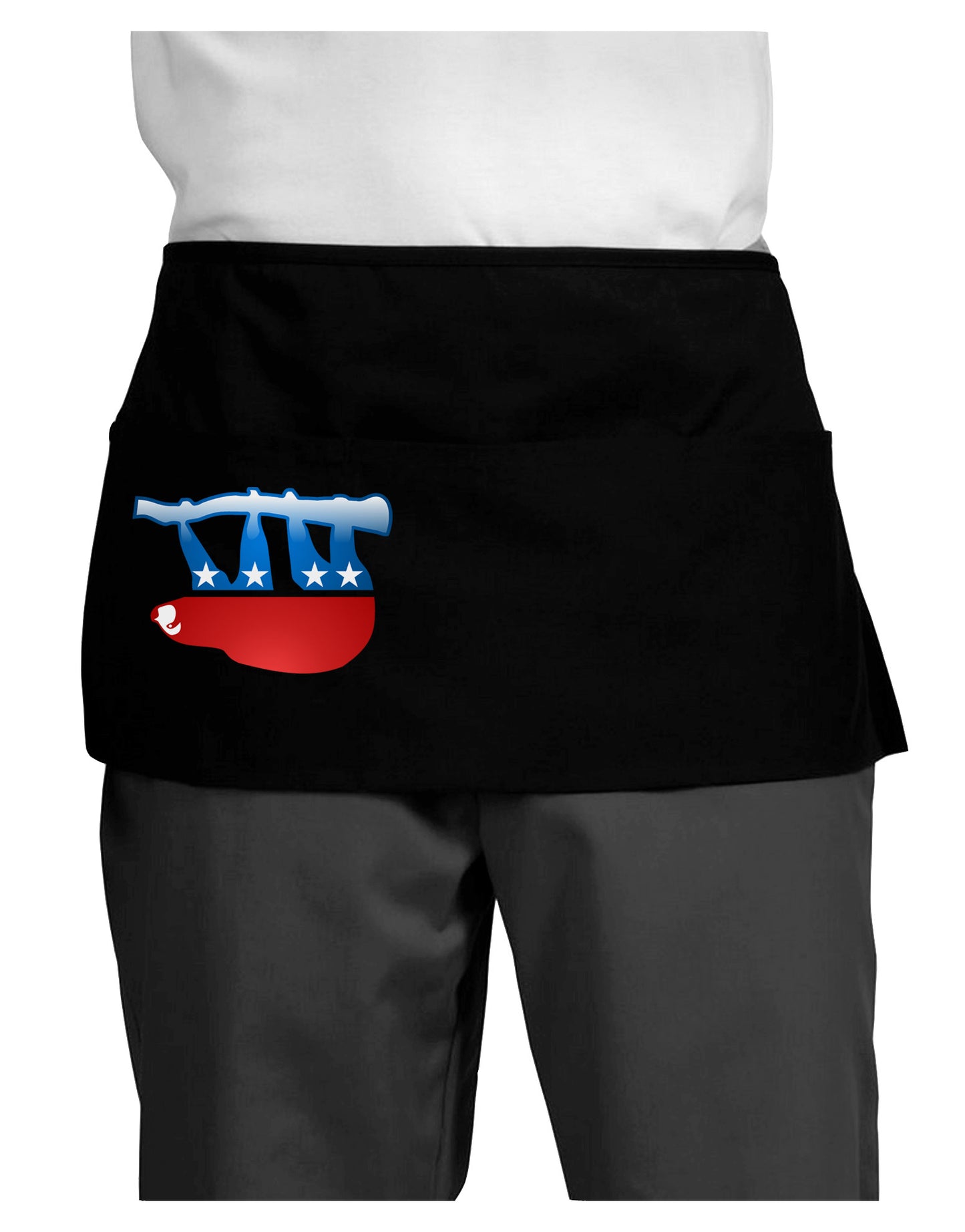 Sloth Political Party Symbol Dark Adult Mini Waist Apron, Server Apron-Mini Waist Apron-TooLoud-Black-One-Size-Davson Sales