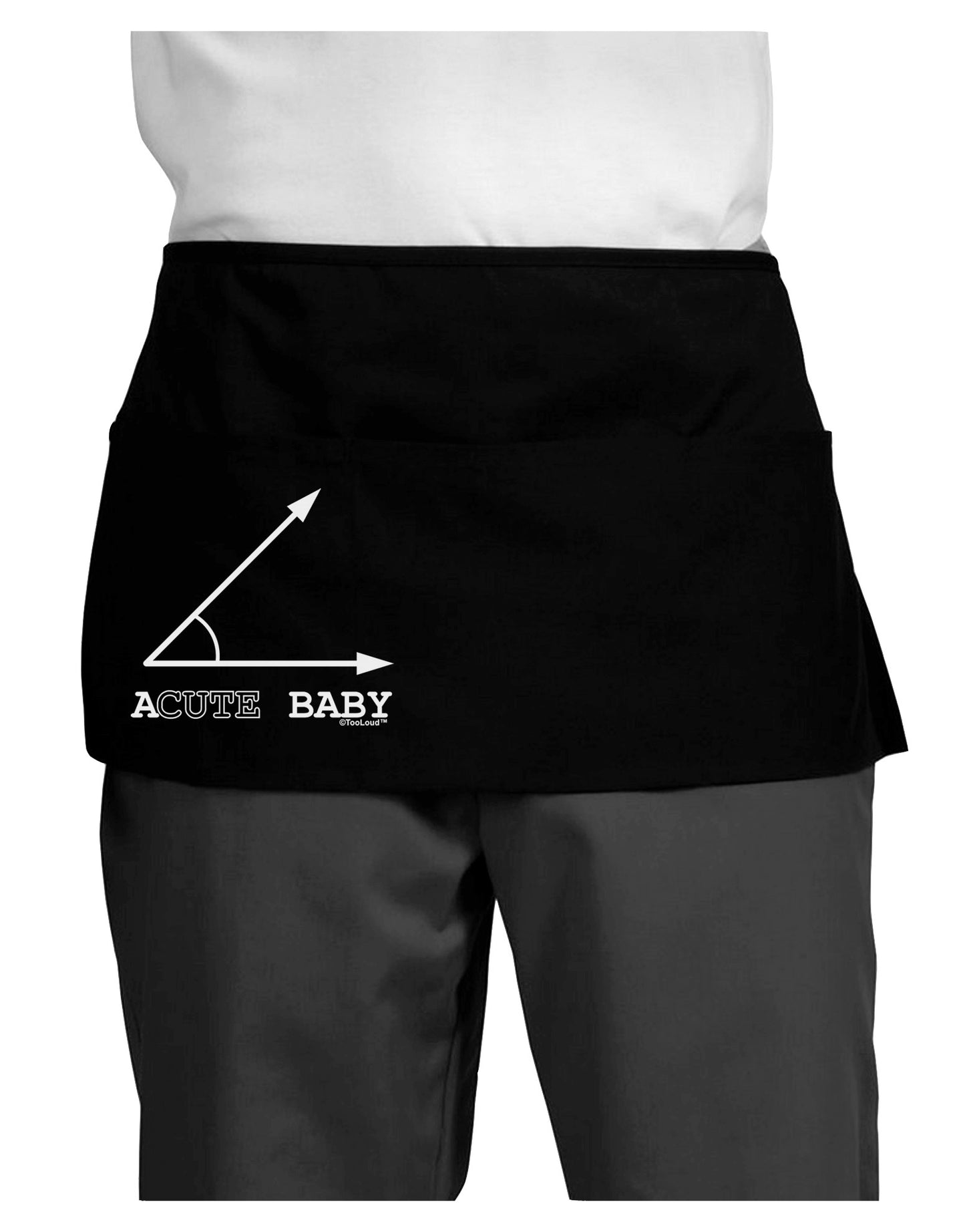 Acute Baby Dark Adult Mini Waist Apron, Server Apron-Mini Waist Apron-TooLoud-Black-One-Size-Davson Sales