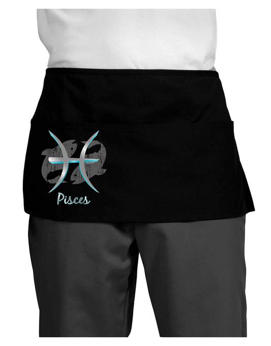 Pisces Symbol Dark Adult Mini Waist Apron, Server Apron-Mini Waist Apron-TooLoud-Black-One-Size-Davson Sales