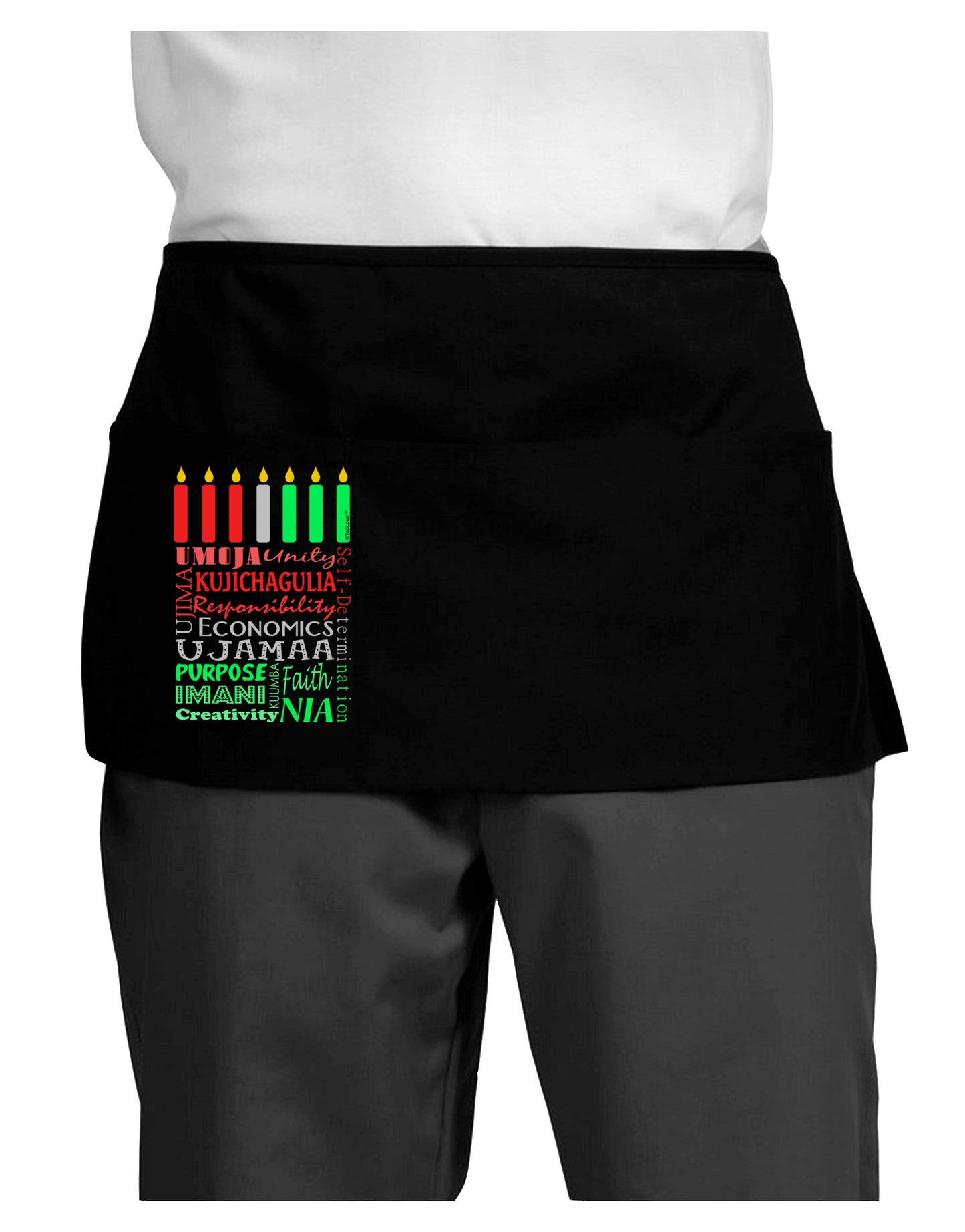 7 Principles Box Dark Adult Mini Waist Apron, Server Apron-Mini Waist Apron-TooLoud-Black-One-Size-Davson Sales