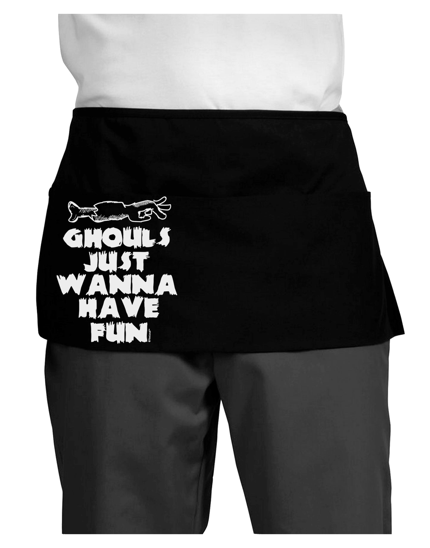 Ghouls Just Wanna Have Fun Dark Dark Adult Mini Waist Apron-Aprons - Waist-TooLoud-Black-One-Size-Davson Sales