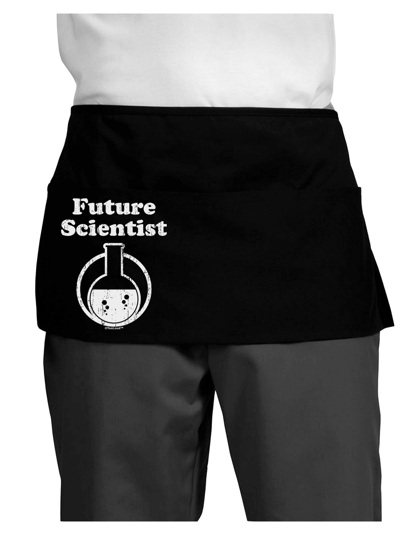 Future Scientist Distressed Dark Adult Mini Waist Apron, Server Apron-Mini Waist Apron-TooLoud-Black-One-Size-Davson Sales