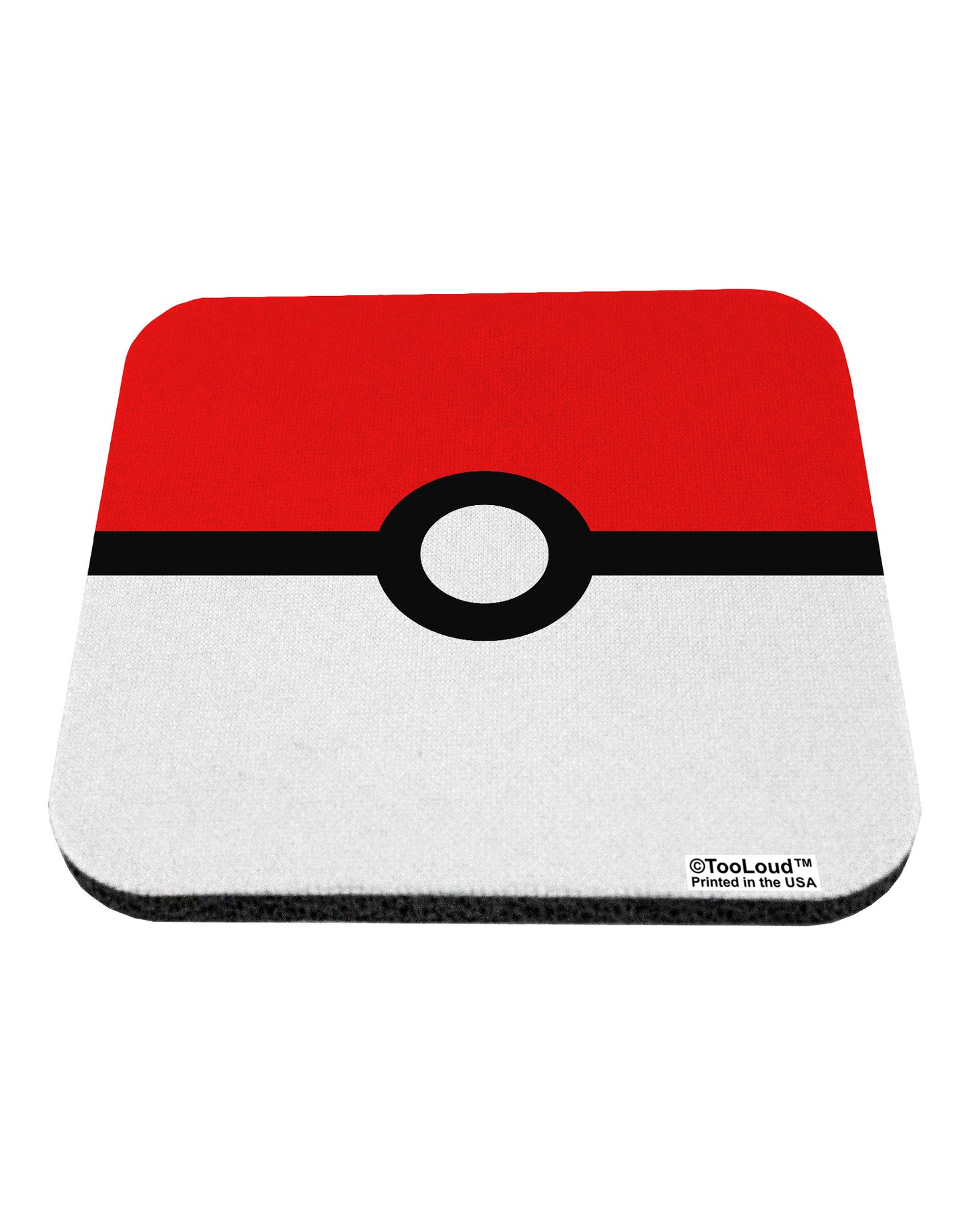 Sporty Red and White Circle Coaster All Over Print-Coasters-TooLoud-1-Davson Sales