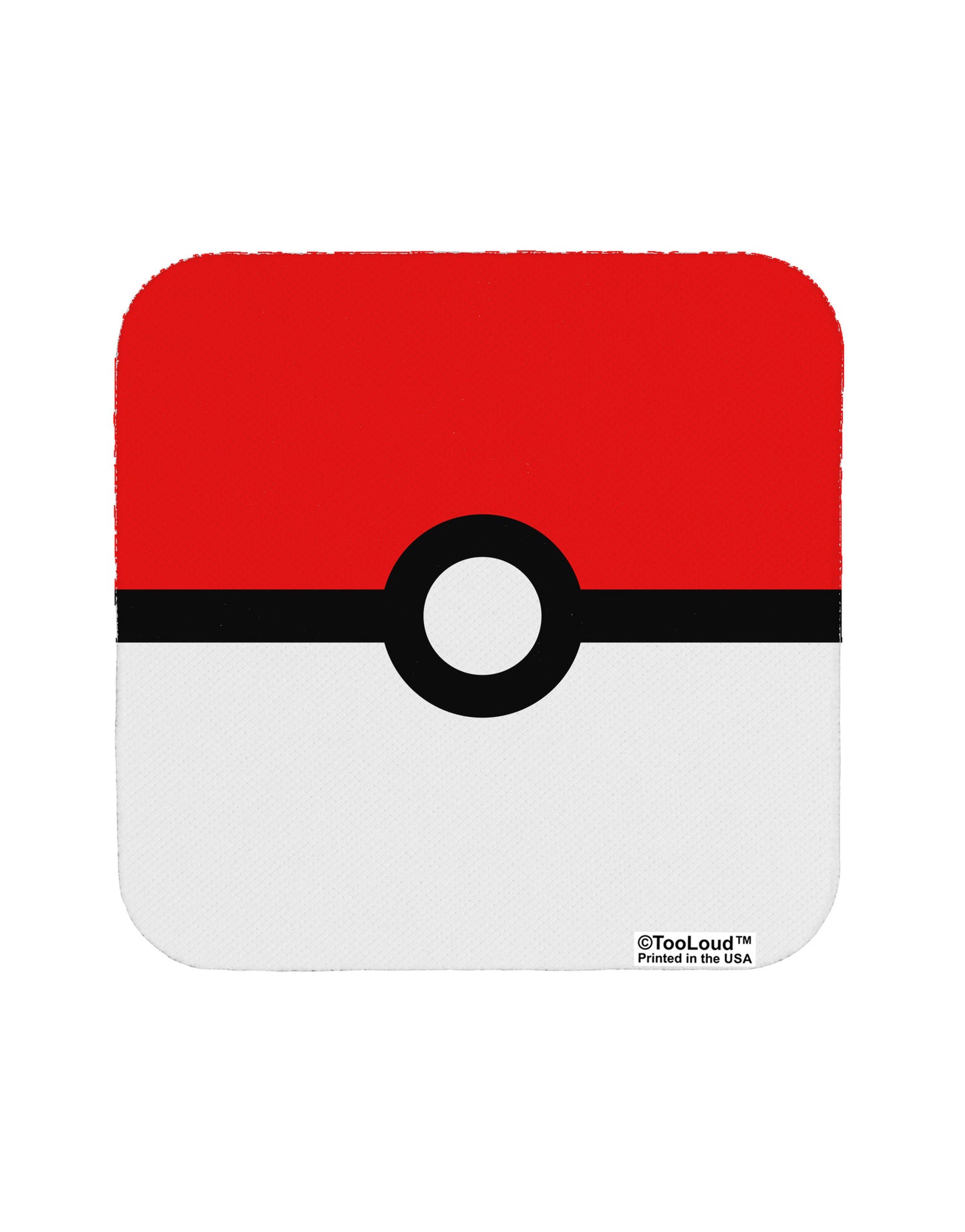 Sporty Red and White Circle Coaster All Over Print-Coasters-TooLoud-1-Davson Sales