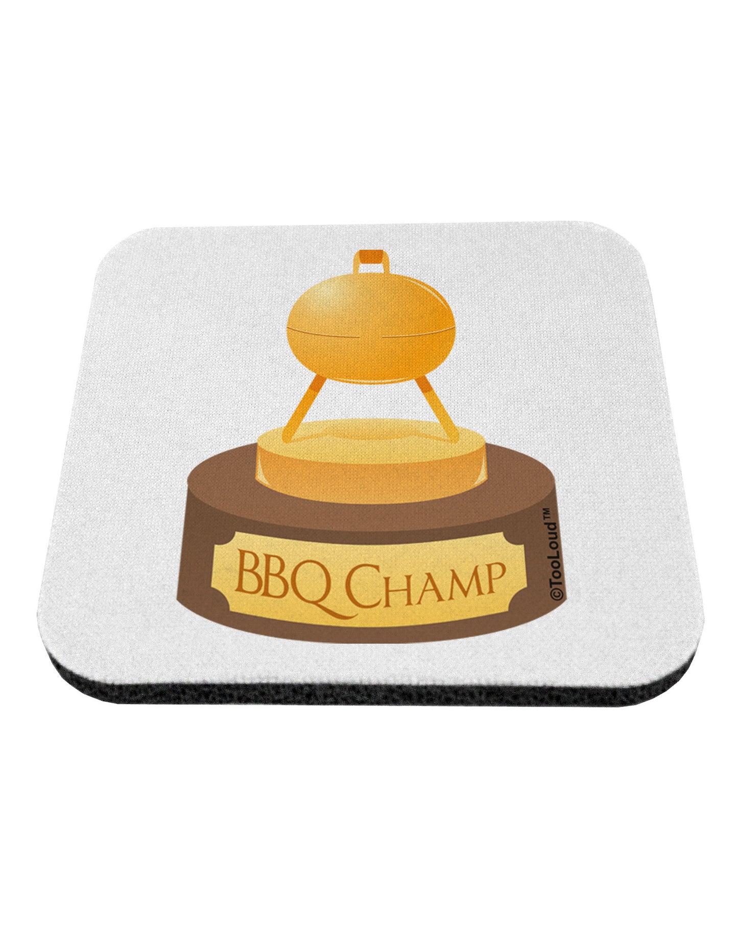 BBQ Champ - Golden Grill Trophy Coaster by TooLoud-Coasters-TooLoud-White-Davson Sales