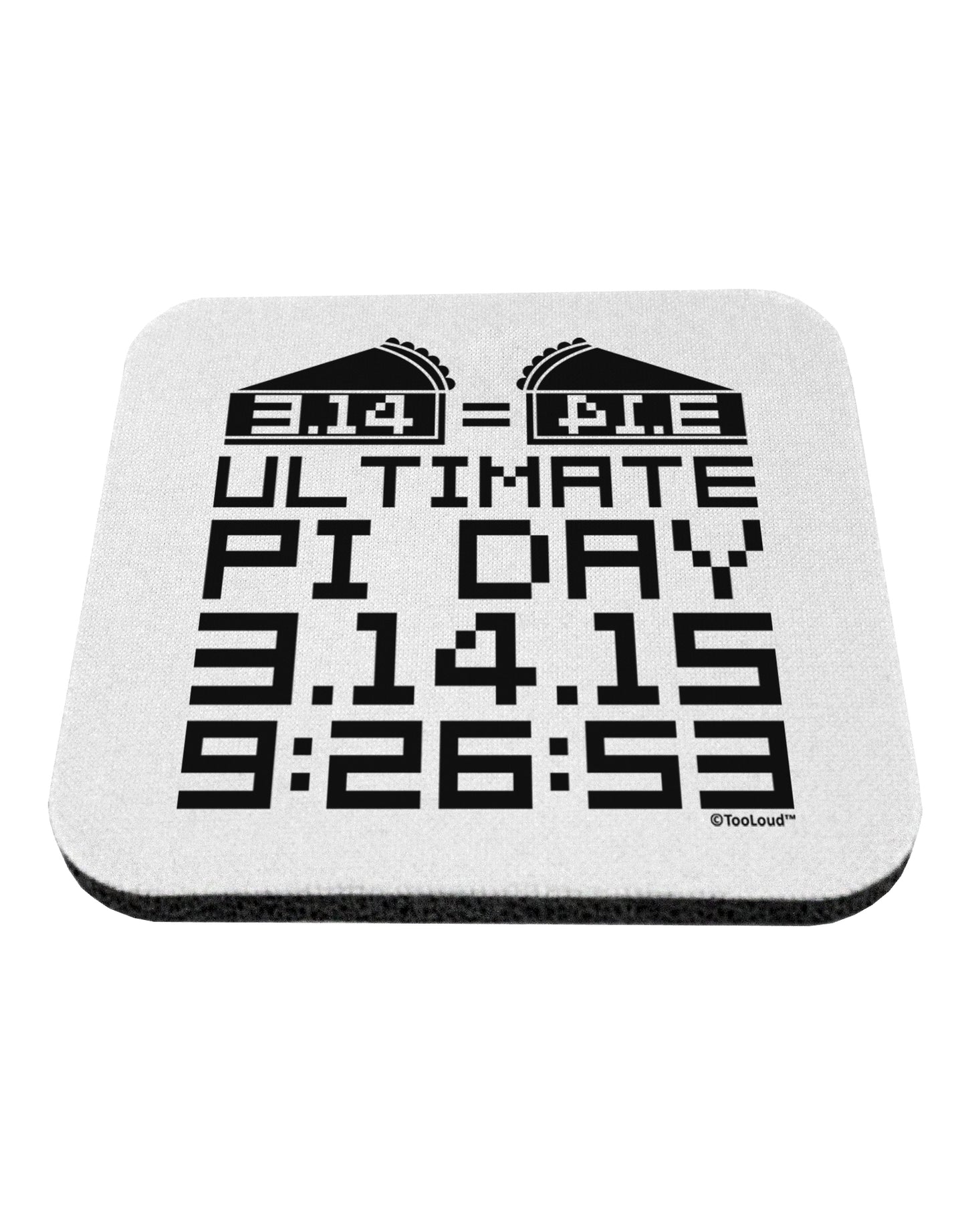 Ultimate Pi Day Design - Mirrored Pies Coaster by TooLoud-Coasters-TooLoud-White-Davson Sales