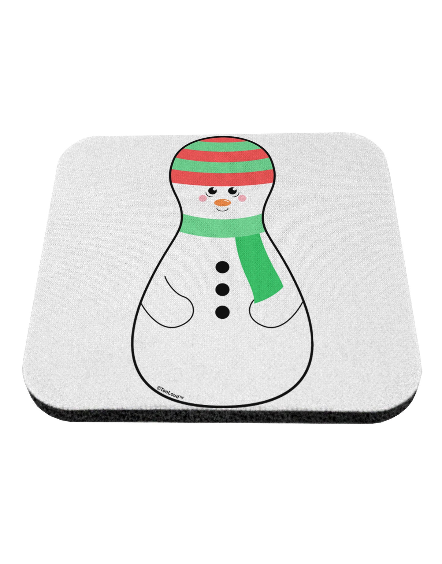 Cute Snowman Matryoshka Nesting Doll - Christmas Coaster-Coasters-TooLoud-White-Davson Sales