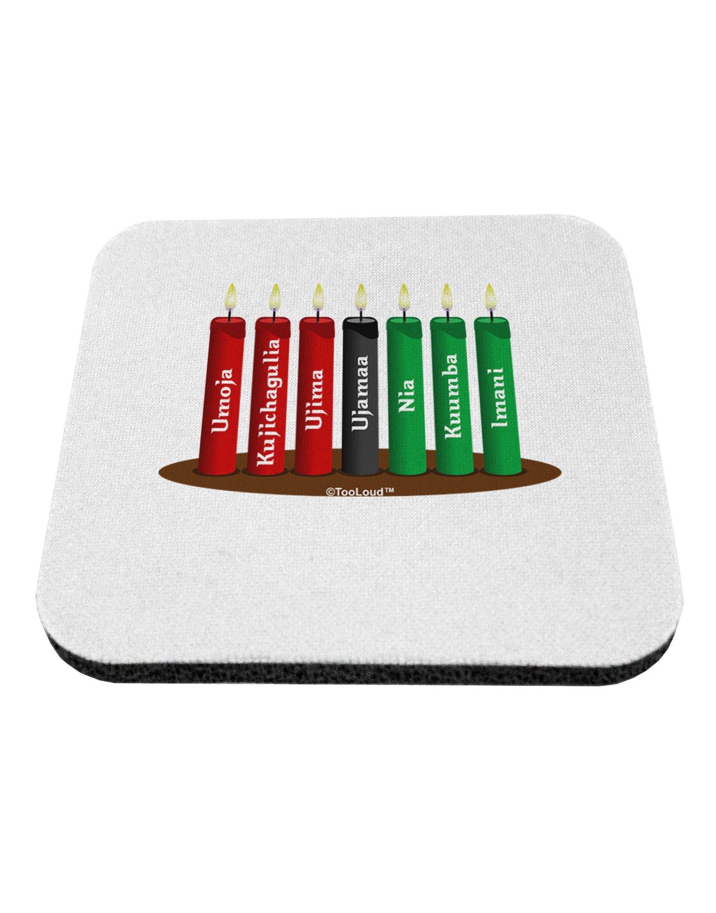 Kwanzaa Candles 7 Principles Drink Coaster-Coasters-TooLoud-4-Davson Sales