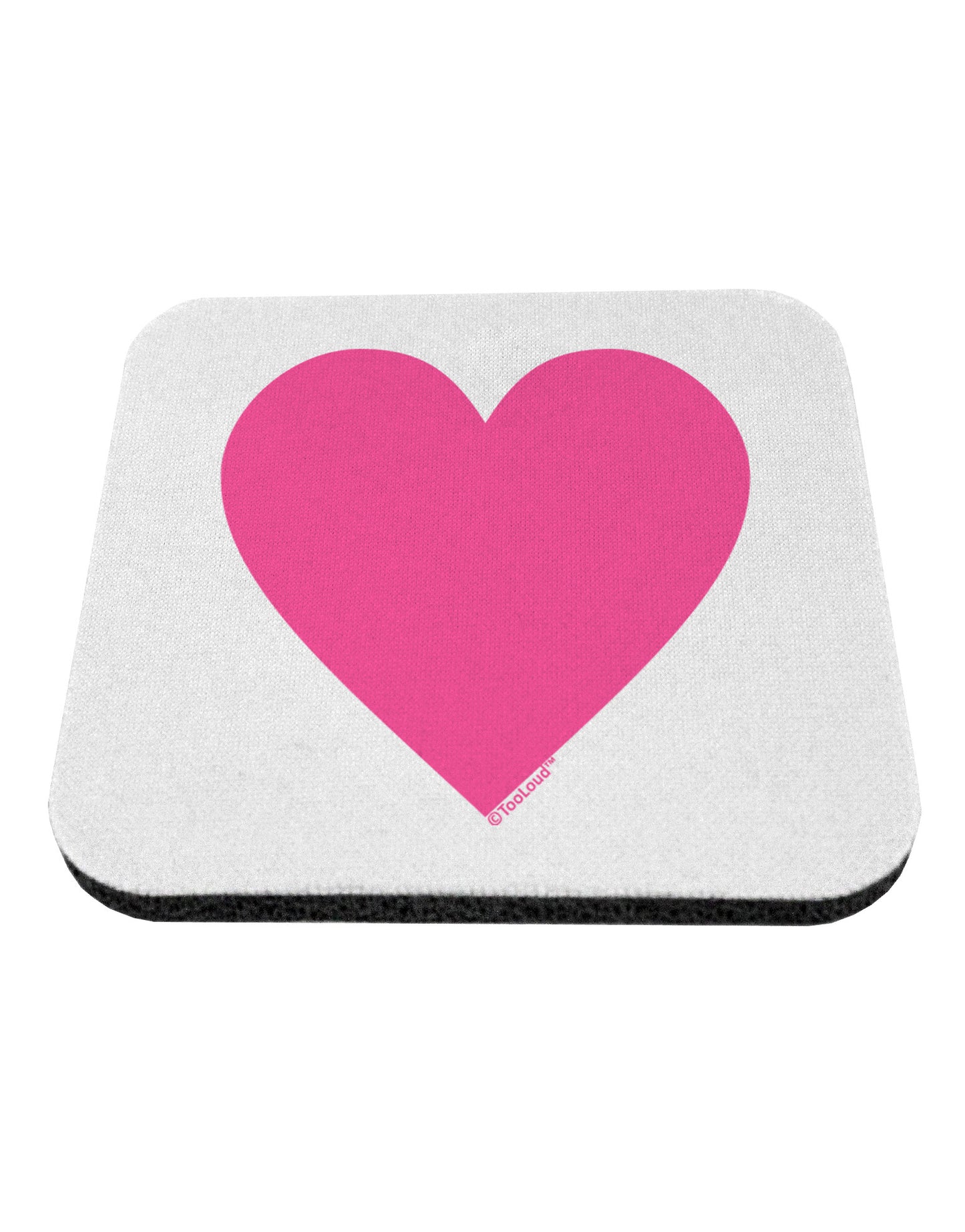 Big Pink Heart Valentine's Day Coaster-Coasters-TooLoud-White-Davson Sales