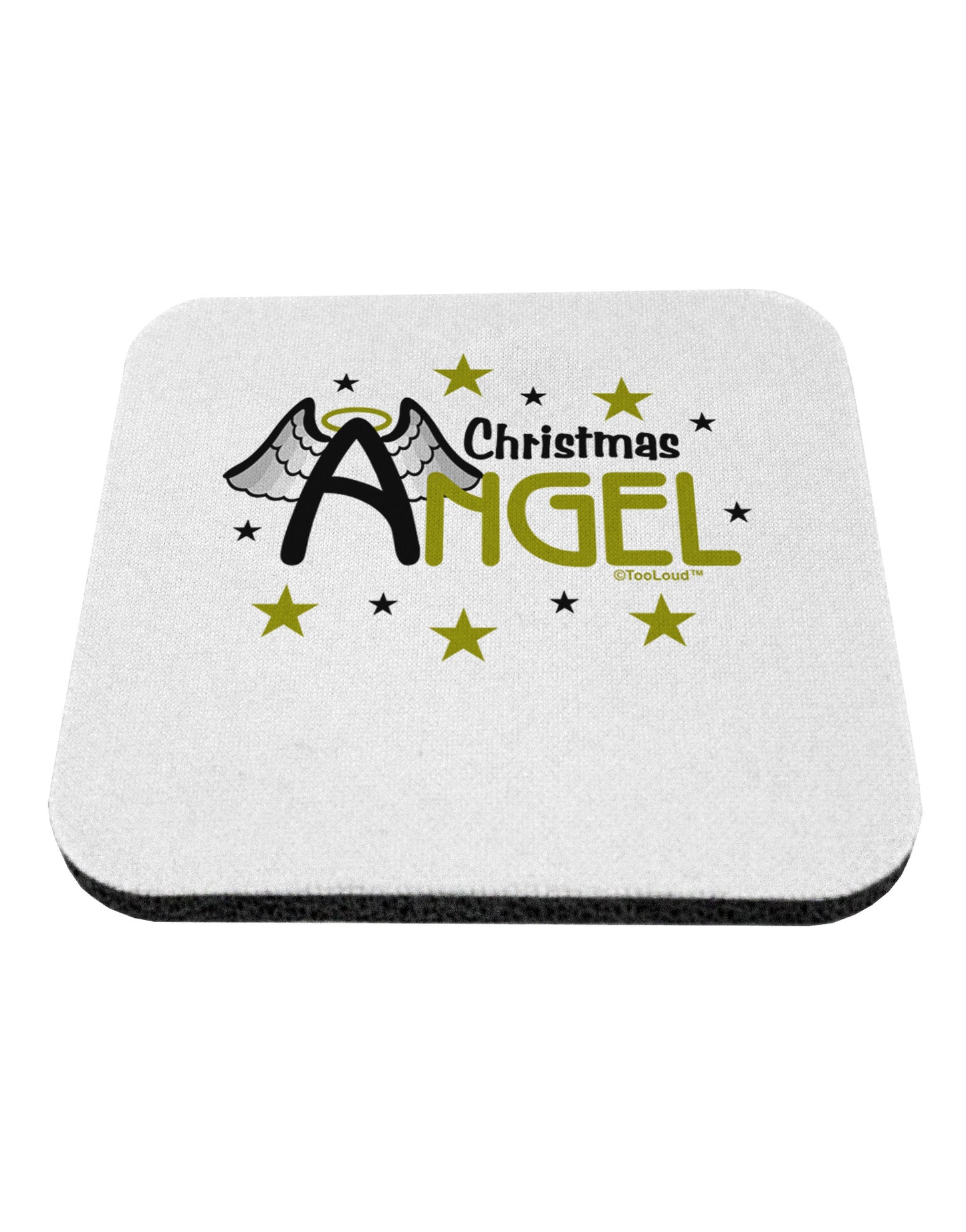 Christmas Angel Text Coaster-Coasters-TooLoud-1-Davson Sales