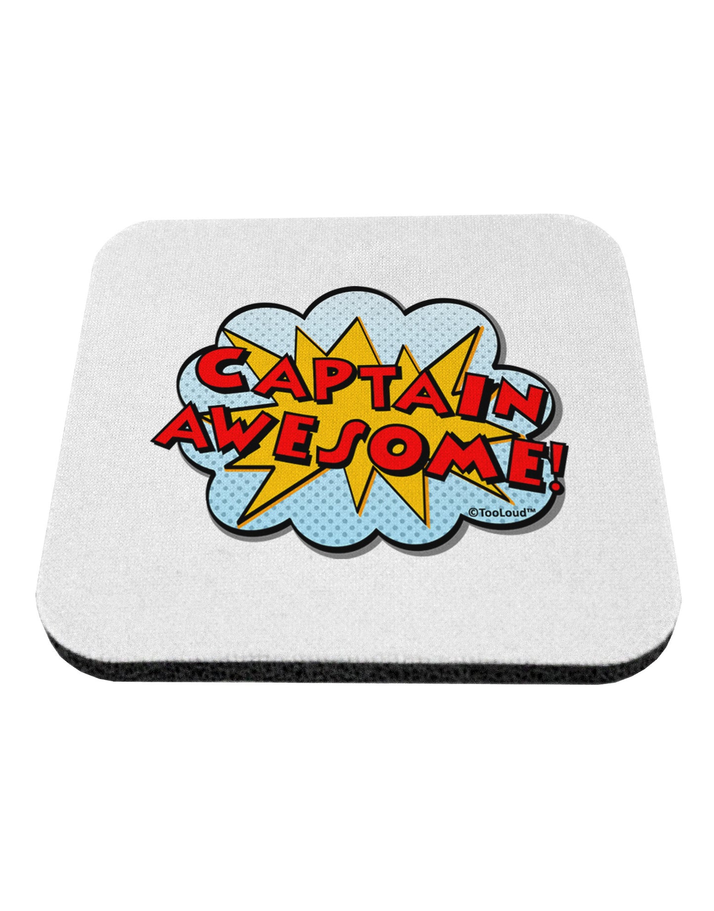 Captain Awesome - Superhero Style Coaster by TooLoud-Coasters-TooLoud-White-Davson Sales