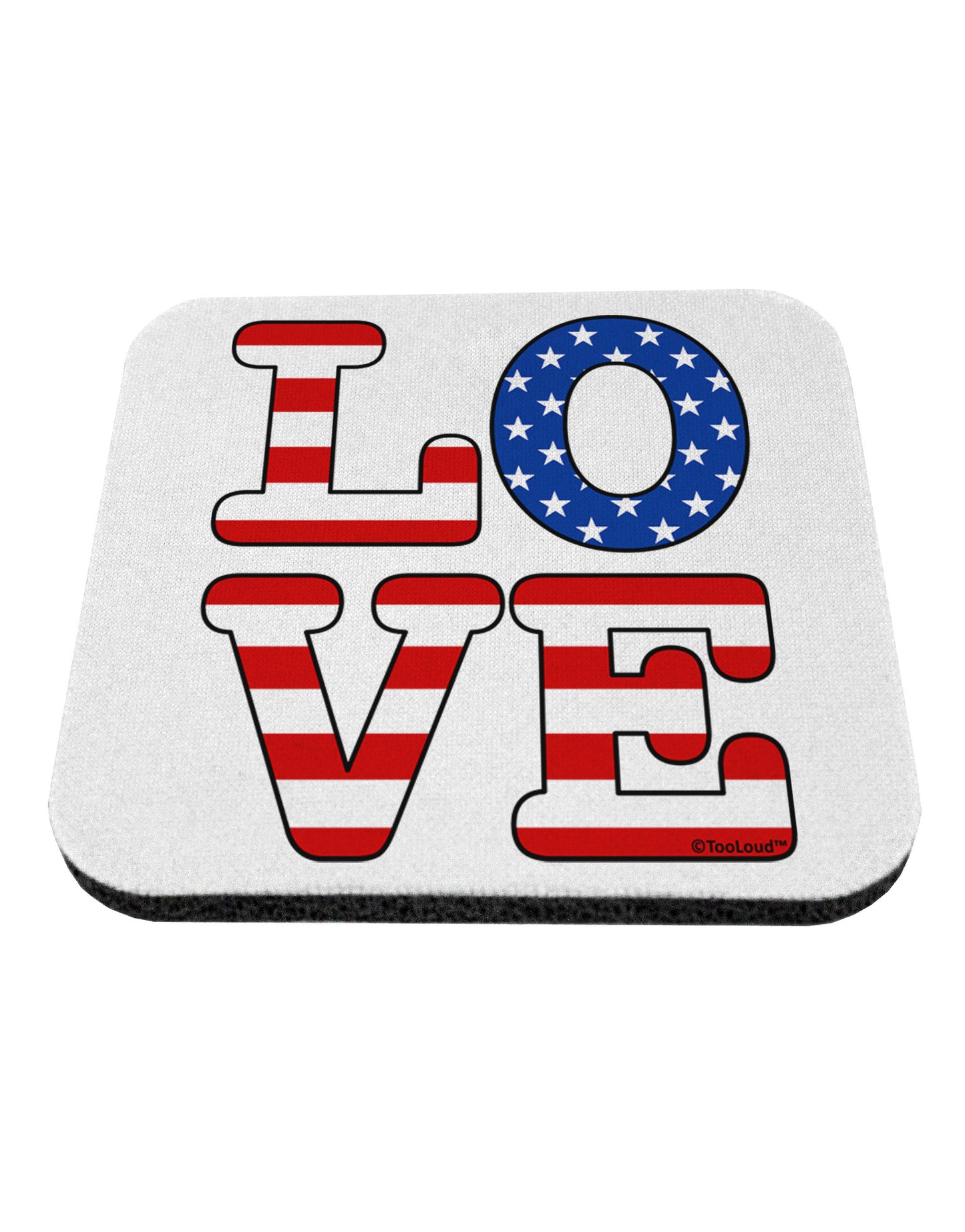 American Love Design Coaster by TooLoud-Coasters-TooLoud-White-Davson Sales