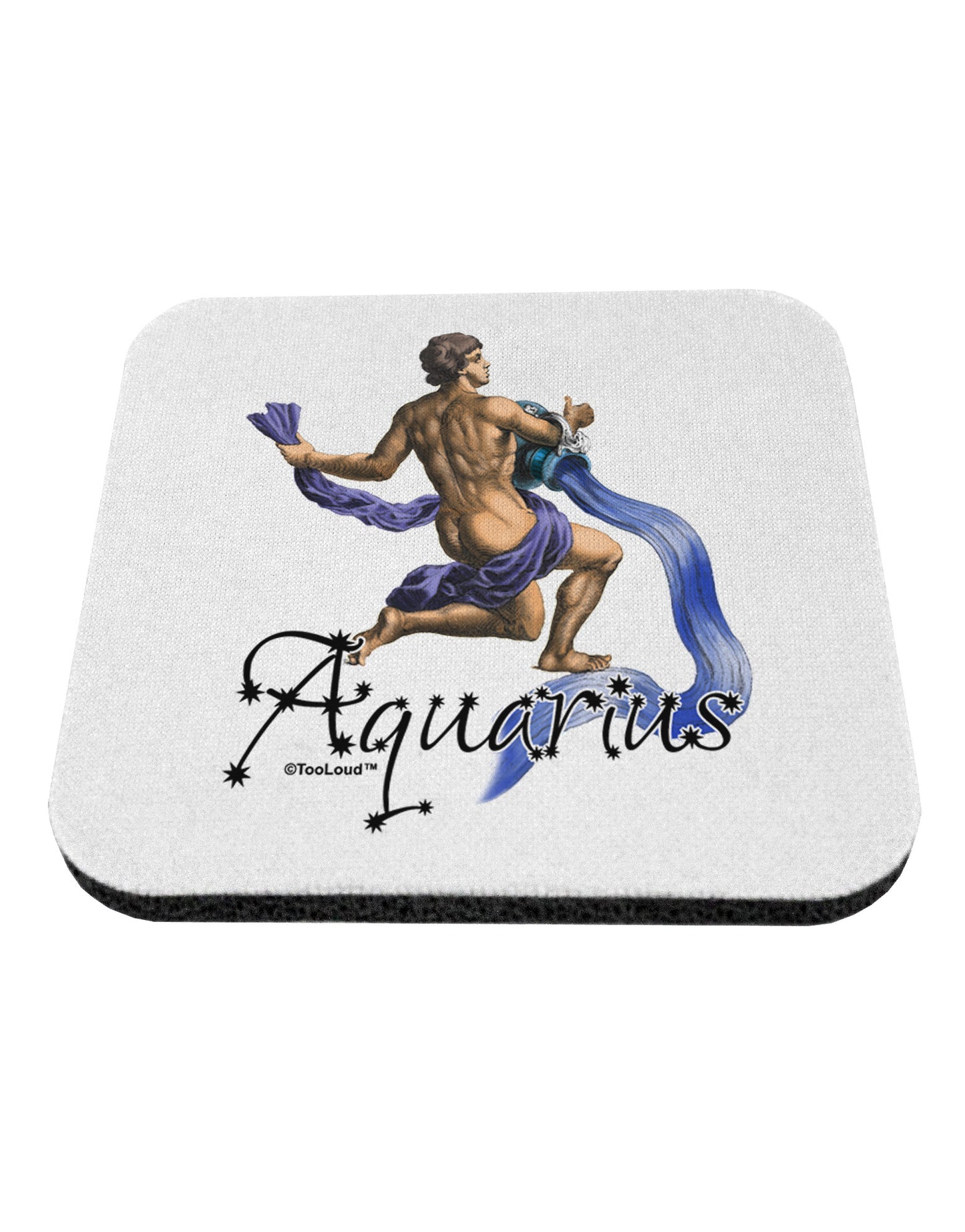 Aquarius Color Illustration Coaster-Coasters-TooLoud-White-Davson Sales