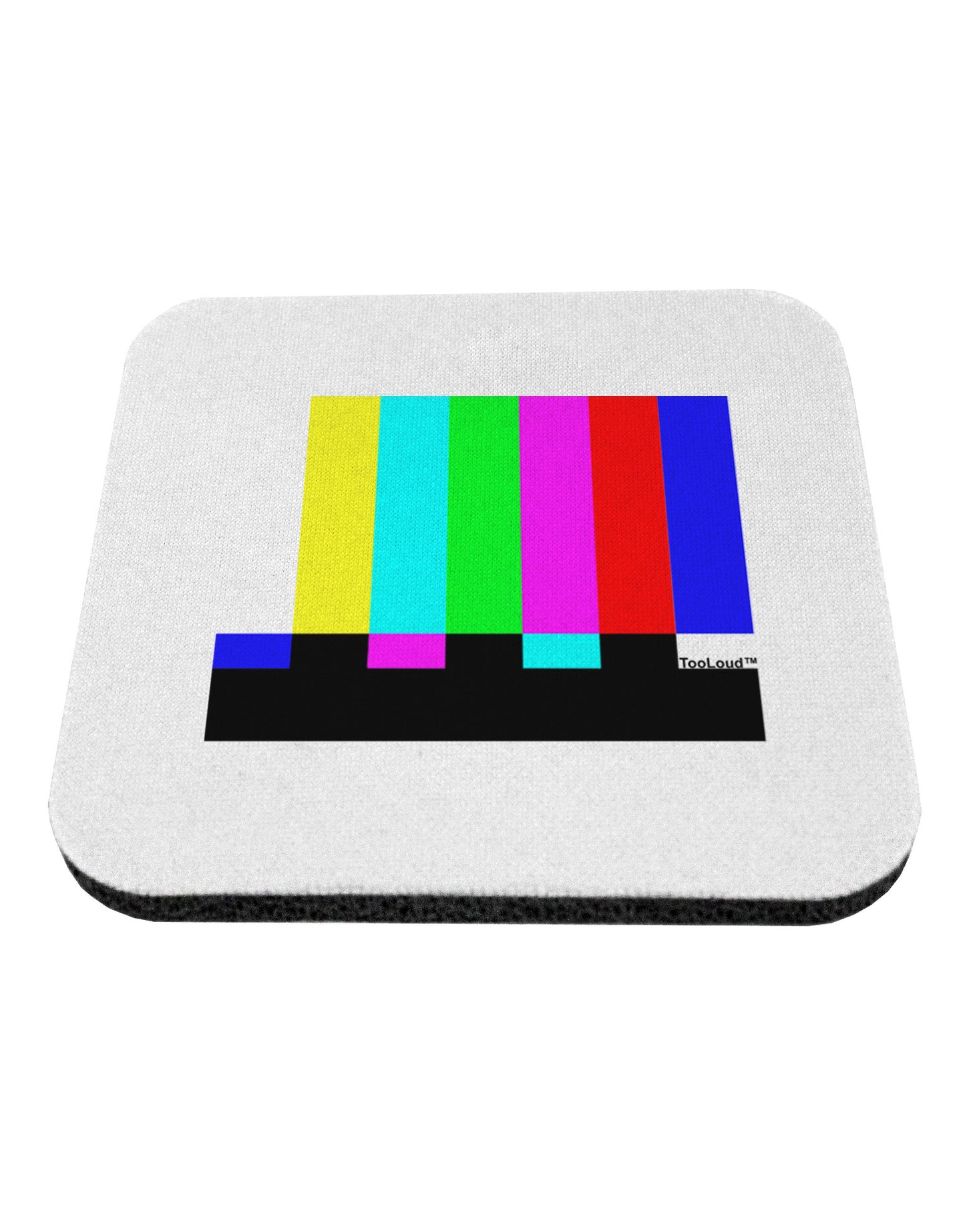 Color Bars Test Signal Coaster-Coasters-TooLoud-White-Davson Sales