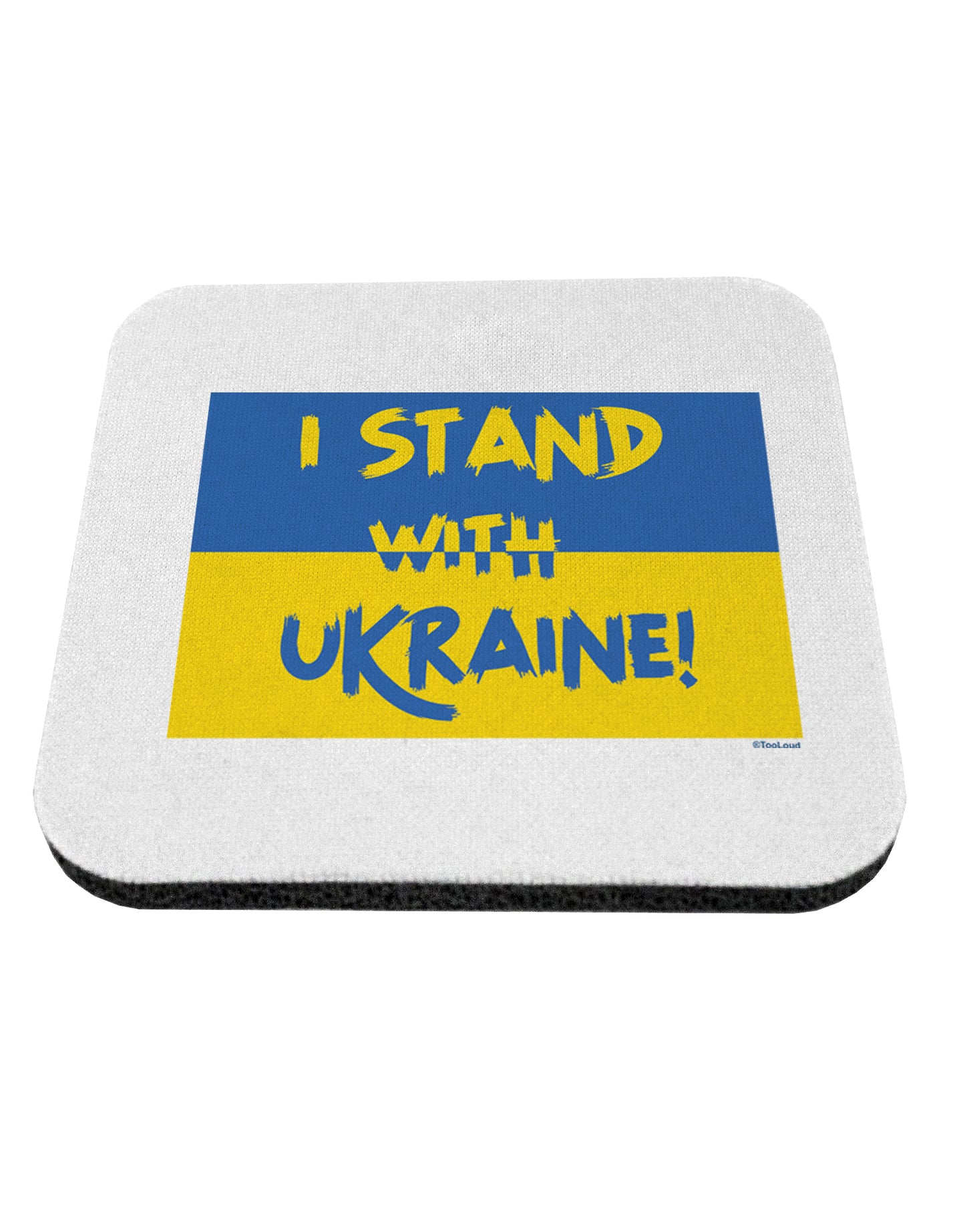 TooLoud I stand with Ukraine Flag Coaster-Coasters-TooLoud-1 Piece-Davson Sales