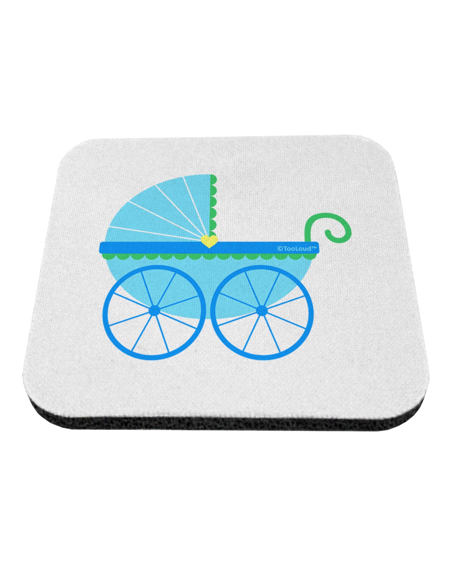 Baby Boy Carriage Coaster-Coasters-TooLoud-White-Davson Sales