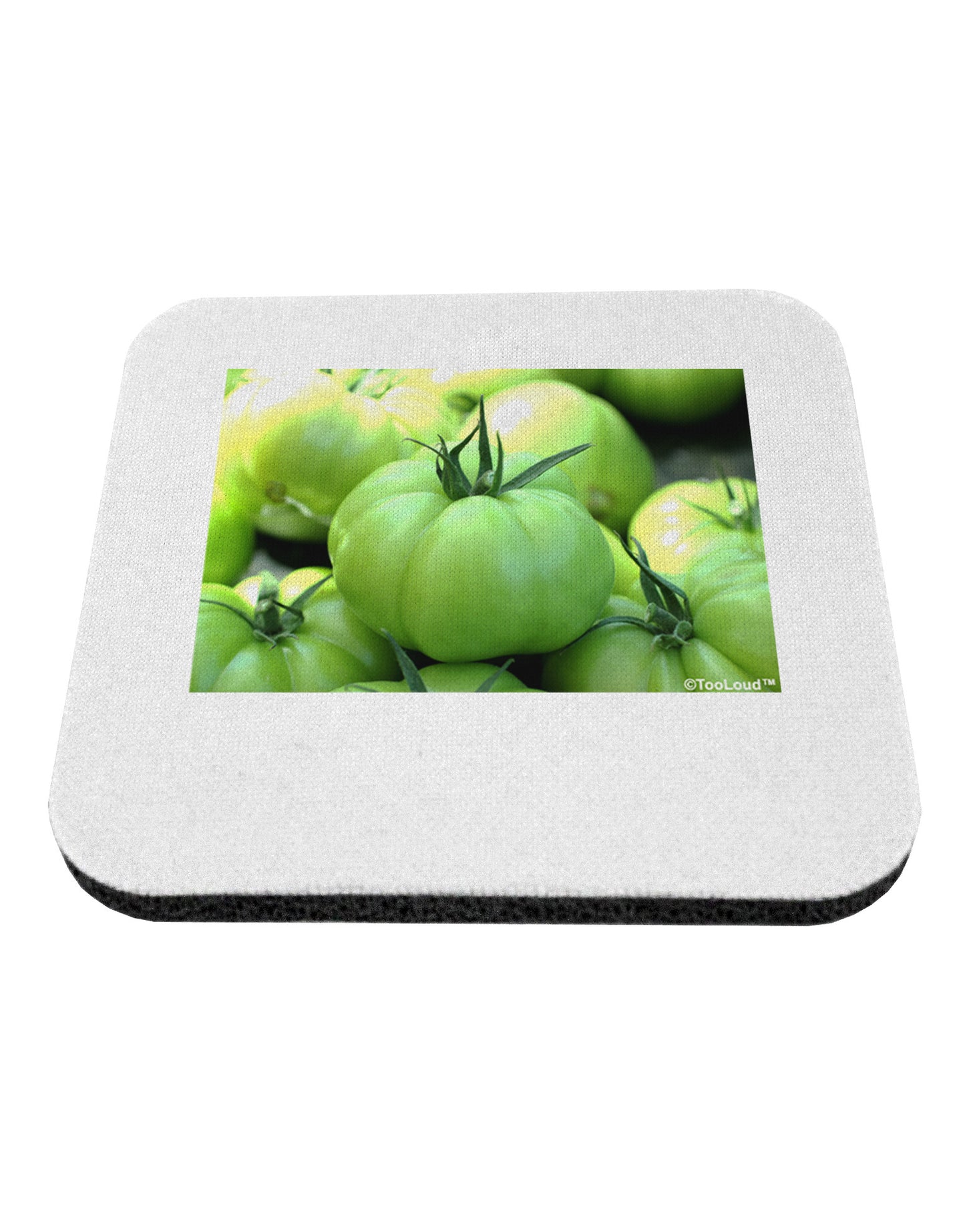 Buy Local - Green Tomatoes Coaster-Coasters-TooLoud-White-Davson Sales