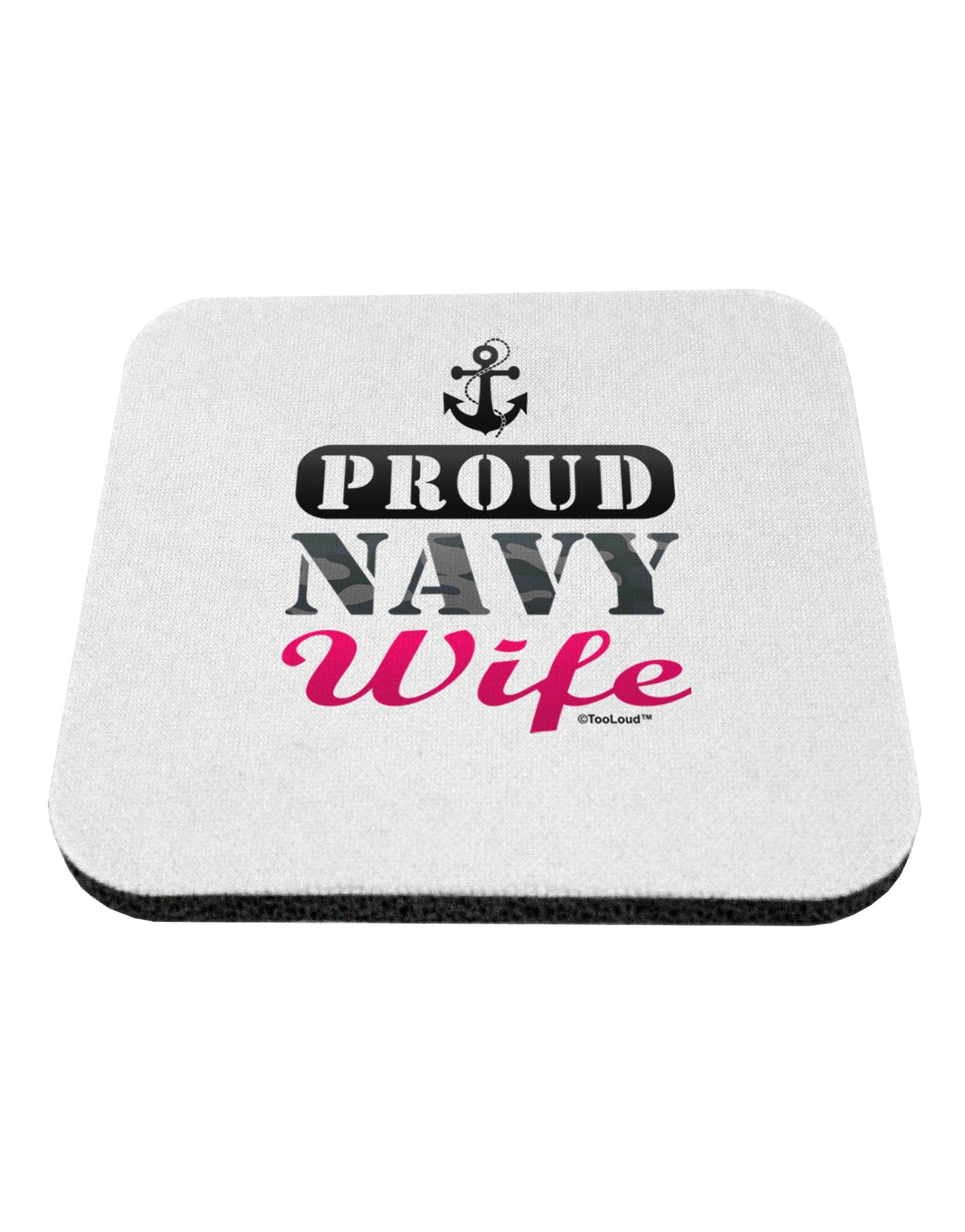 Proud Navy Wife Coaster-Coasters-TooLoud-1-Davson Sales