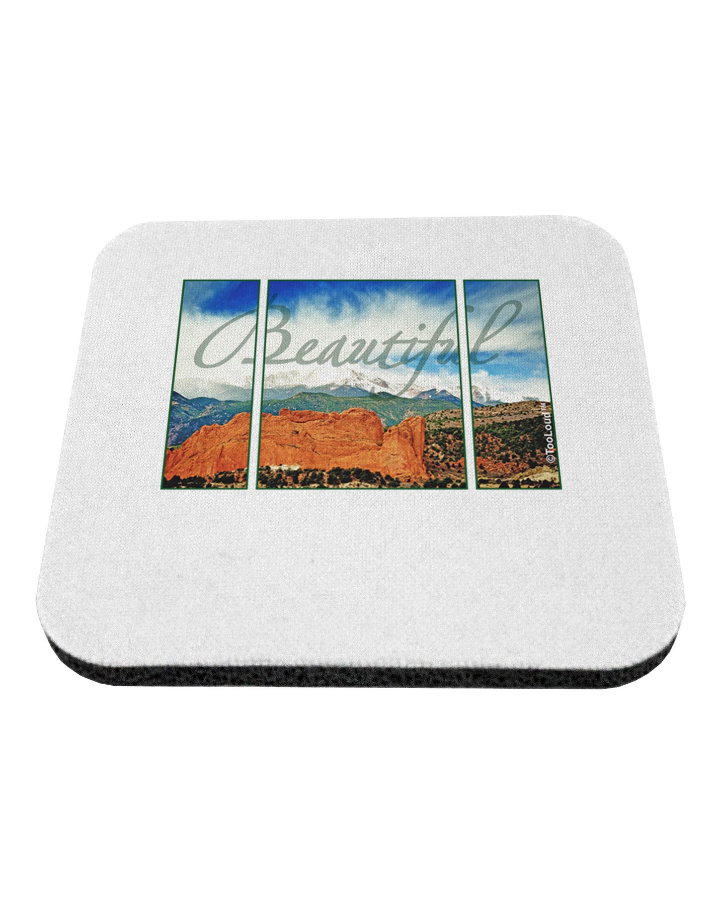 CO Beautiful View Text Coaster-Coasters-TooLoud-1-Davson Sales