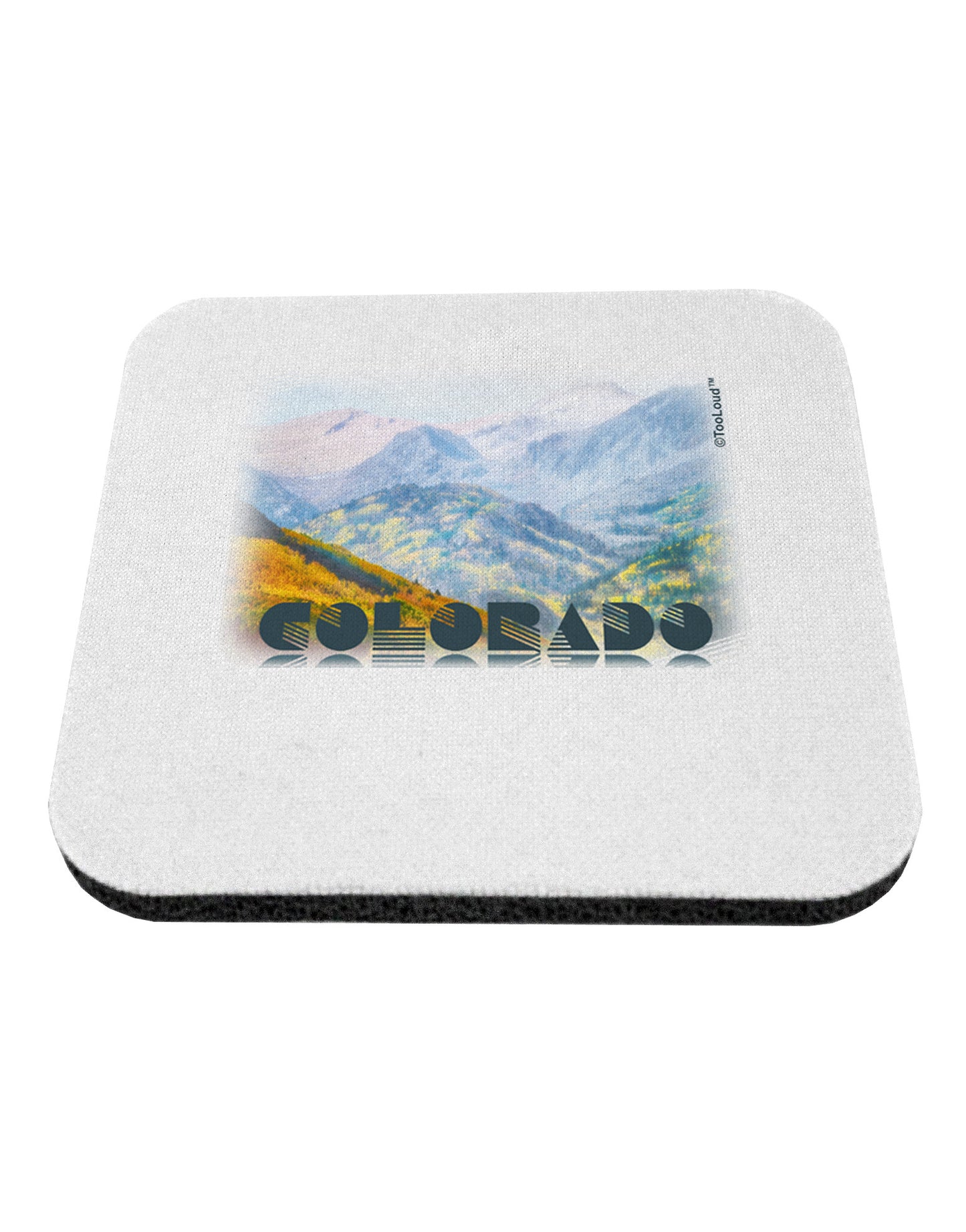 CO Fog Mountains Text Coaster-Coasters-TooLoud-1-Davson Sales