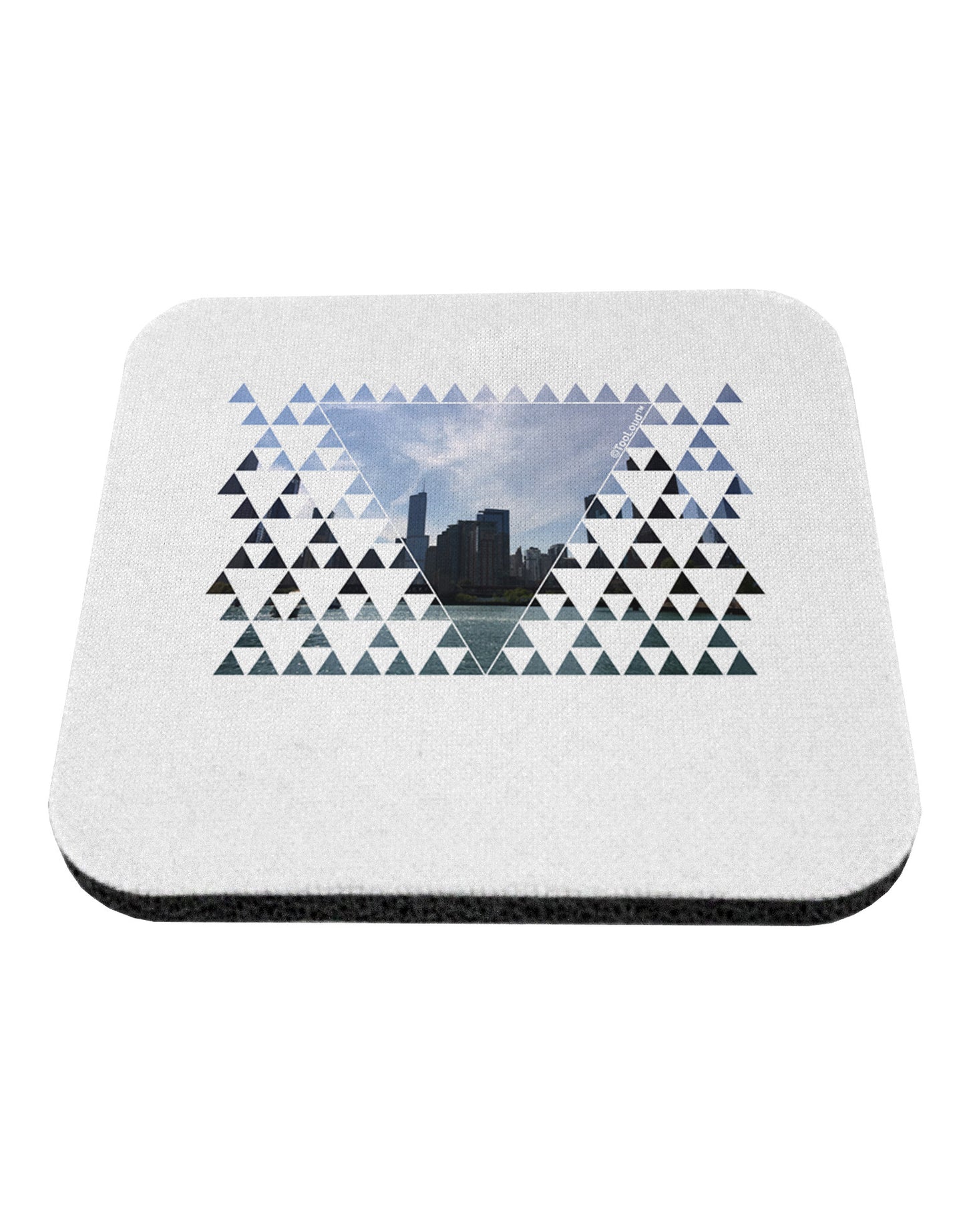 Chicago Triangles Coaster-Coasters-TooLoud-White-Davson Sales