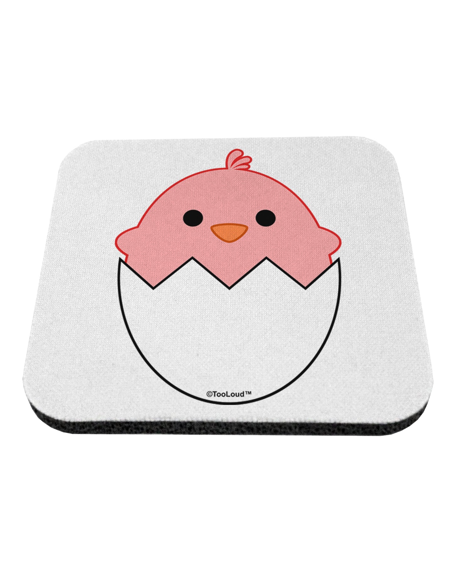 Cute Hatching Chick - Pink Coaster by TooLoud-Coasters-TooLoud-White-Davson Sales