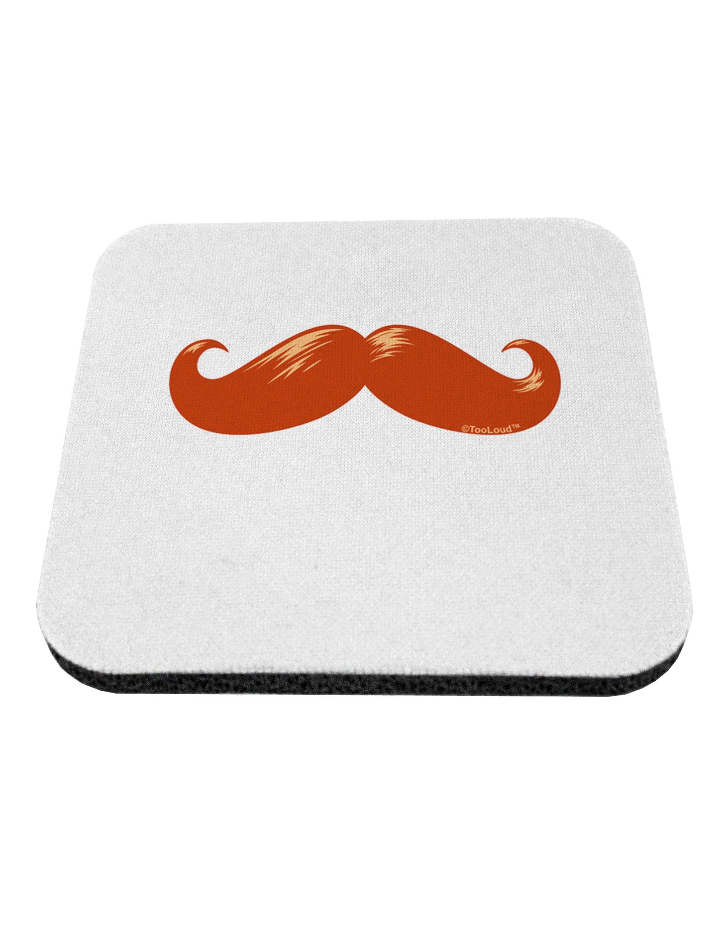 Big Redhead Mustache Coaster-Coasters-TooLoud-White-Davson Sales