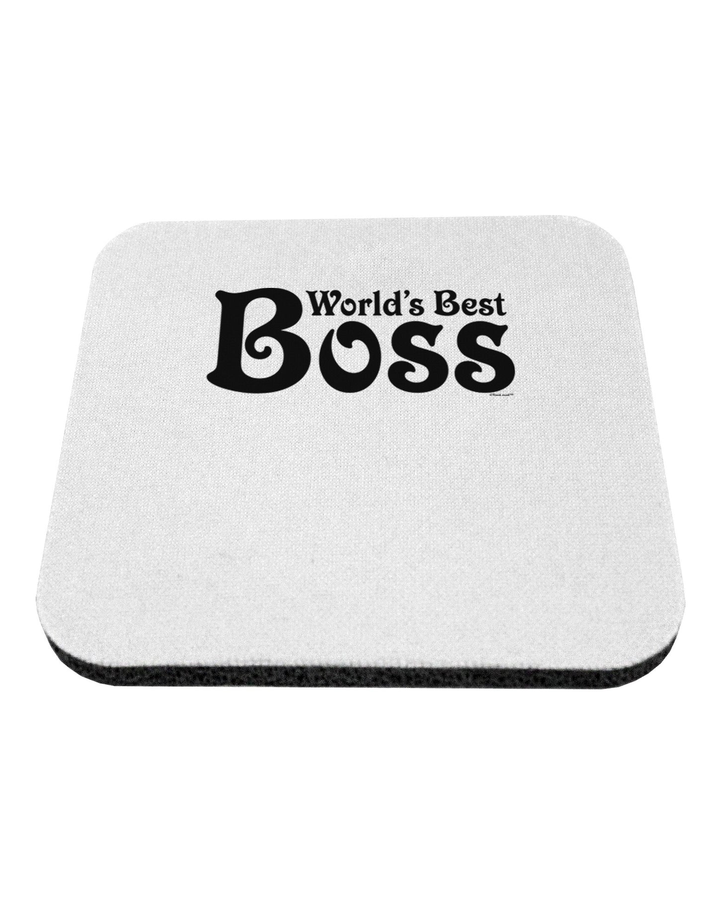 World's Best Boss - Boss Day Coaster-Coasters-TooLoud-White-Davson Sales