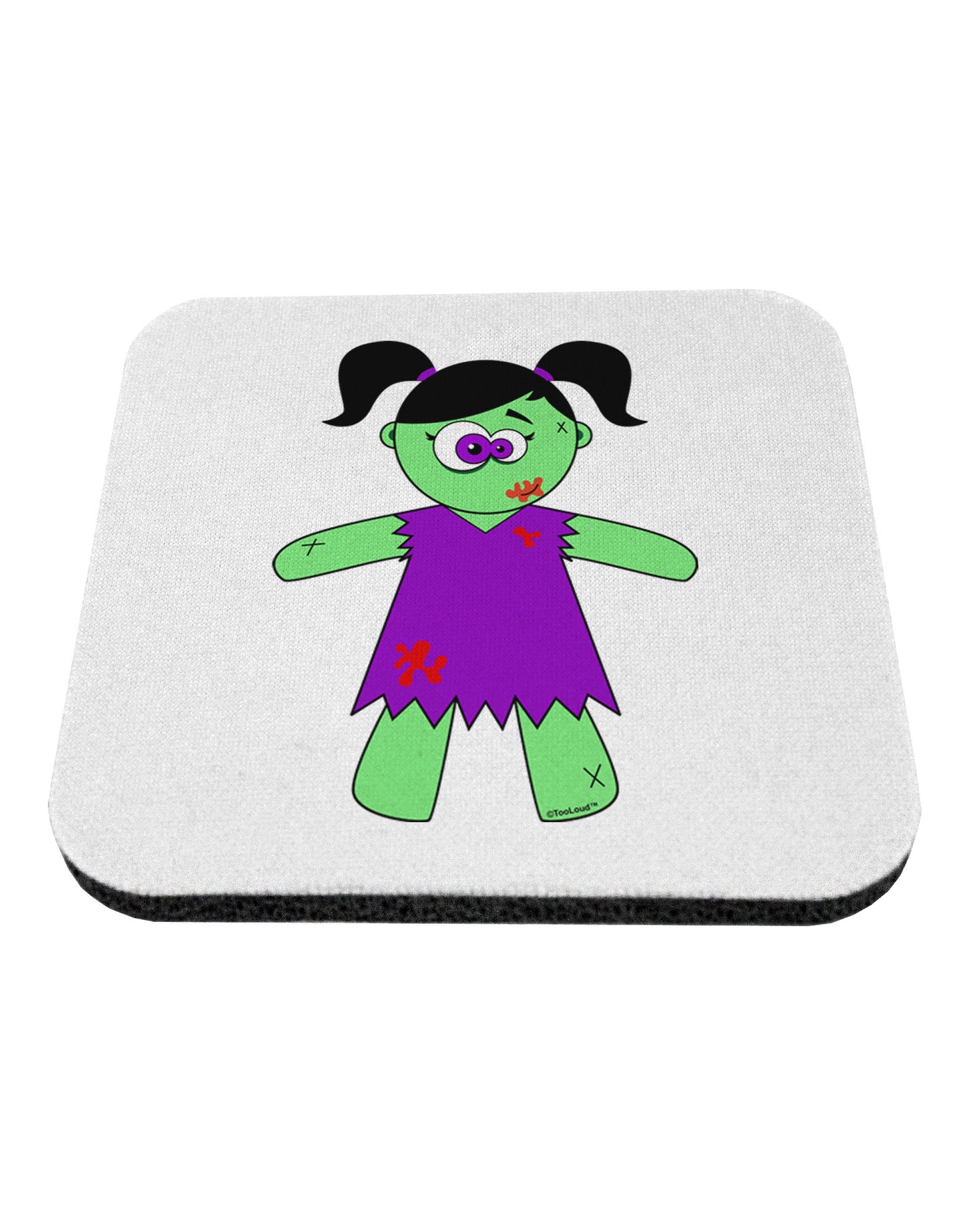 Zombie Girl Halloween Coaster-Coasters-TooLoud-White-Davson Sales