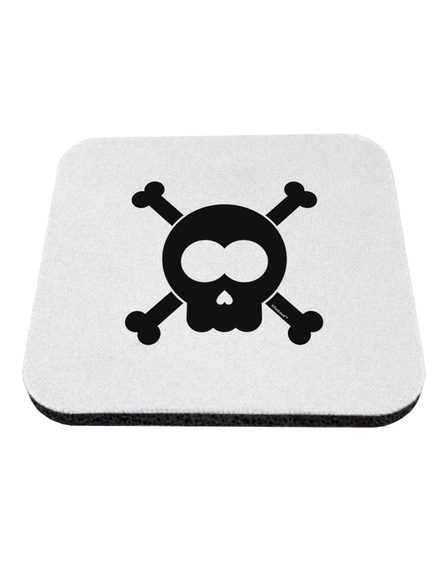 Black Skull and Crossbones Coaster-Coasters-TooLoud-White-Davson Sales