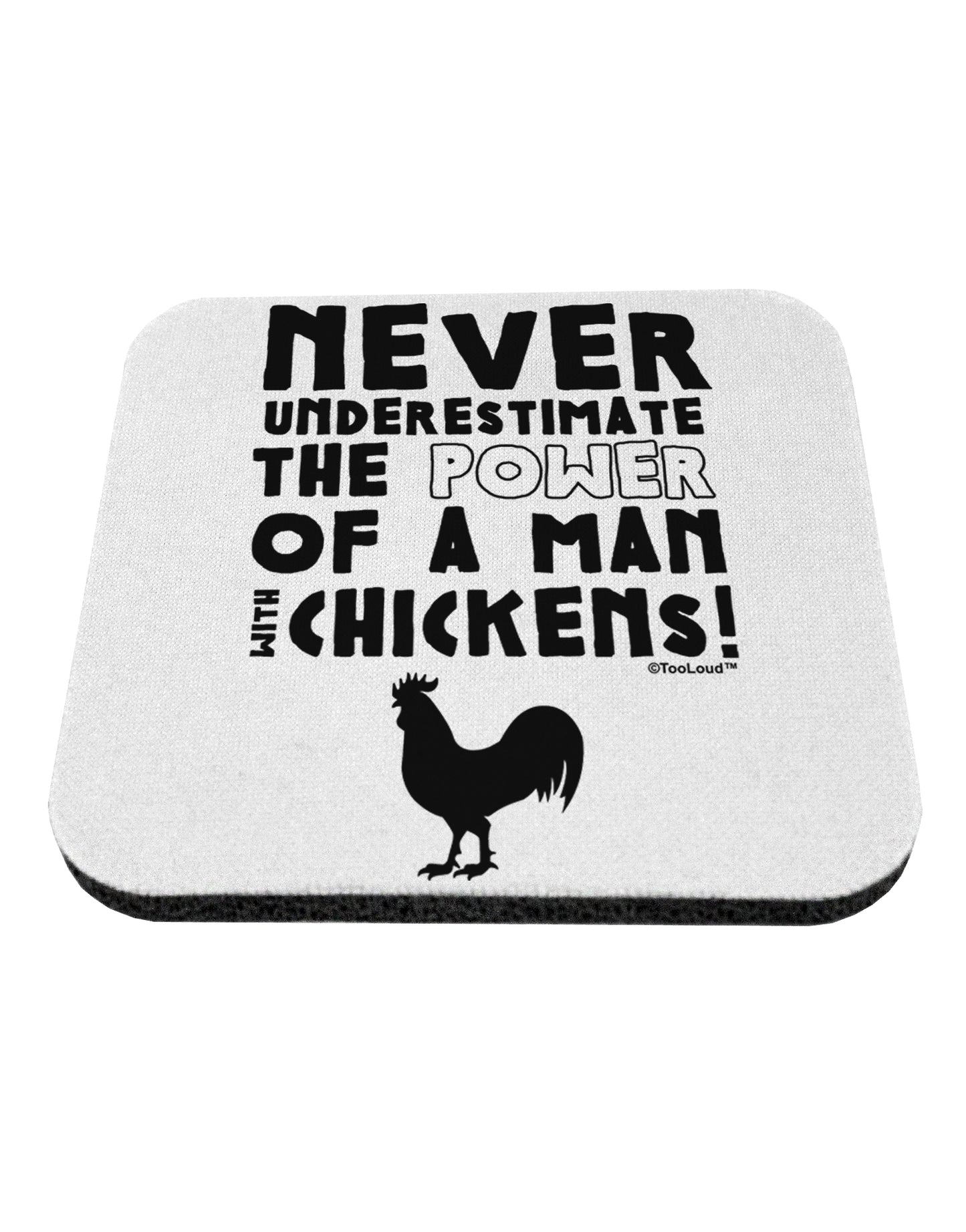 A Man With Chickens Coaster by TooLoud-Coasters-TooLoud-1-Davson Sales