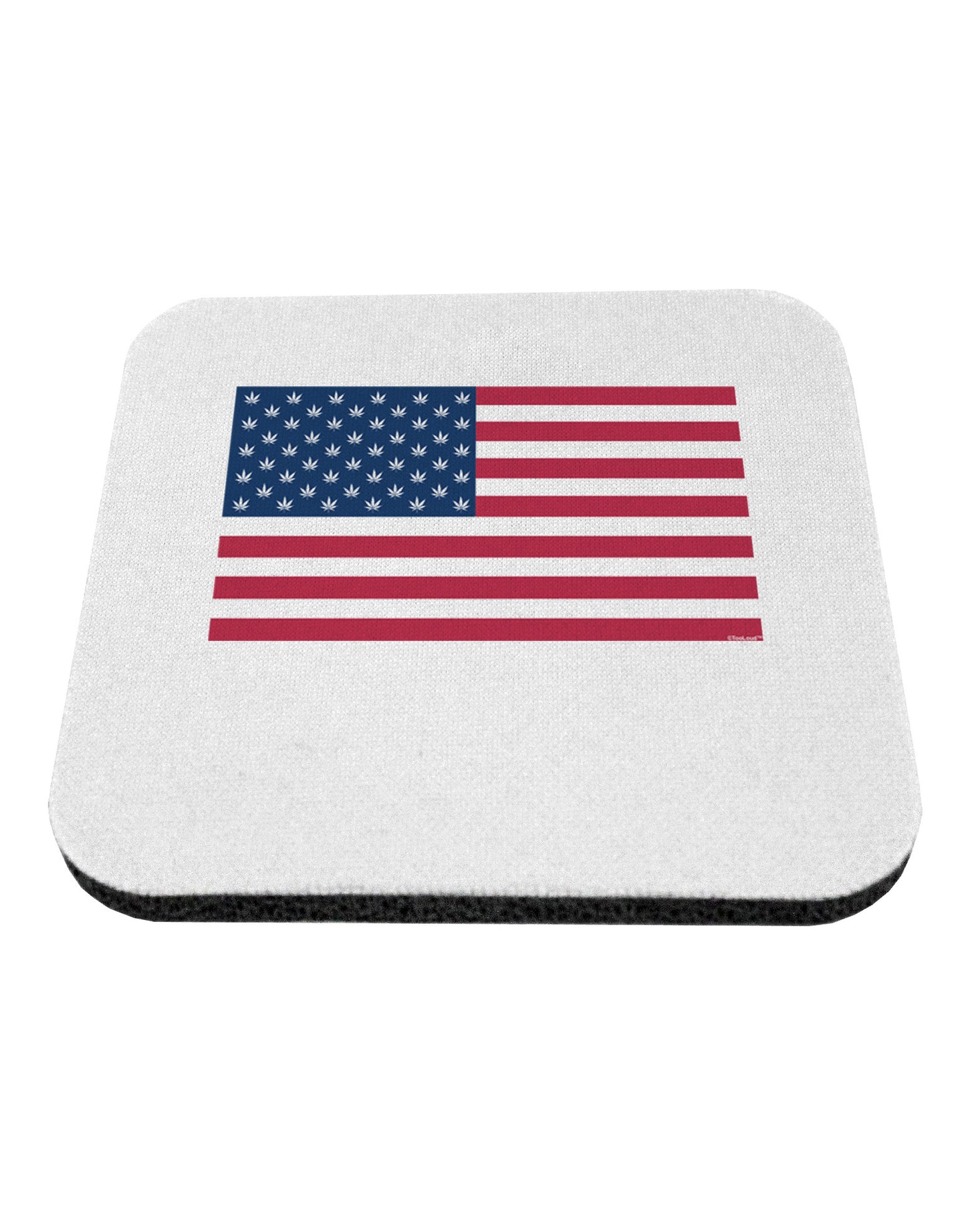 American Flag - Marijuana Leaf Coaster-Coasters-TooLoud-White-Davson Sales