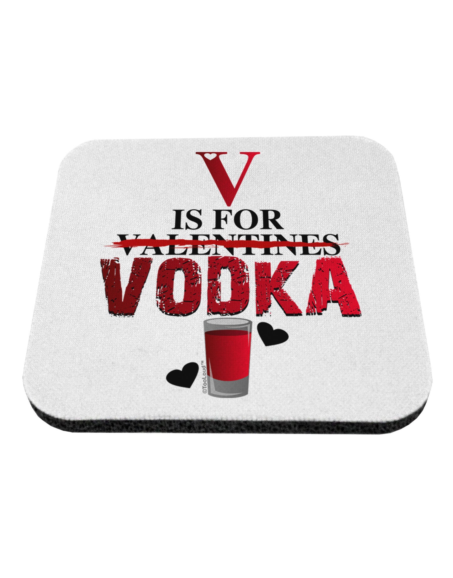 V Is For Vodka Coaster-Coasters-TooLoud-1-Davson Sales