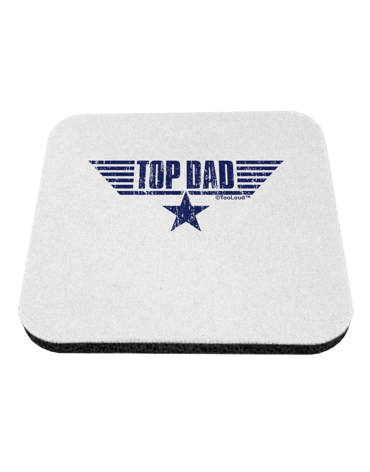 Top Dad Father's Day Coaster-Coasters-TooLoud-White-Davson Sales