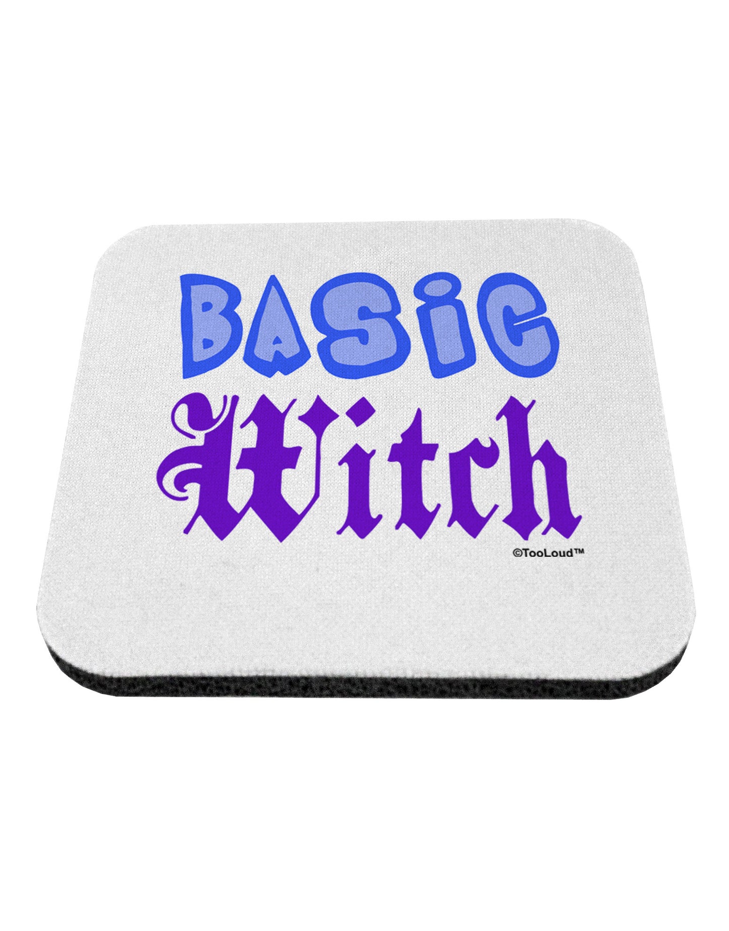 Basic Witch Color Blue Coaster-Coasters-TooLoud-White-Davson Sales