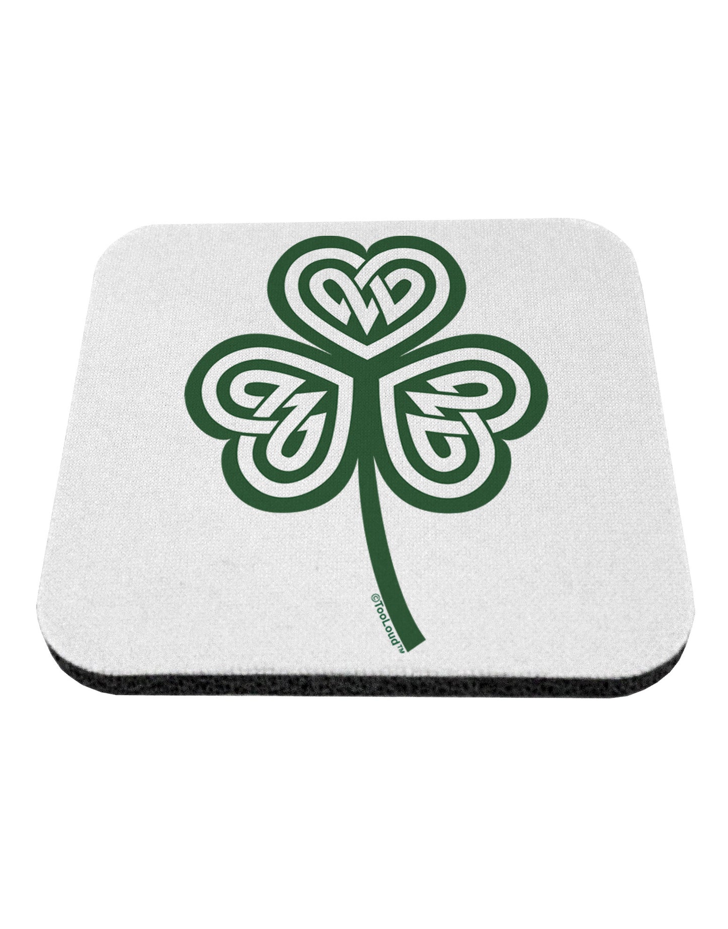 Celtic Knot Irish Shamrock Coaster-Coasters-TooLoud-White-Davson Sales