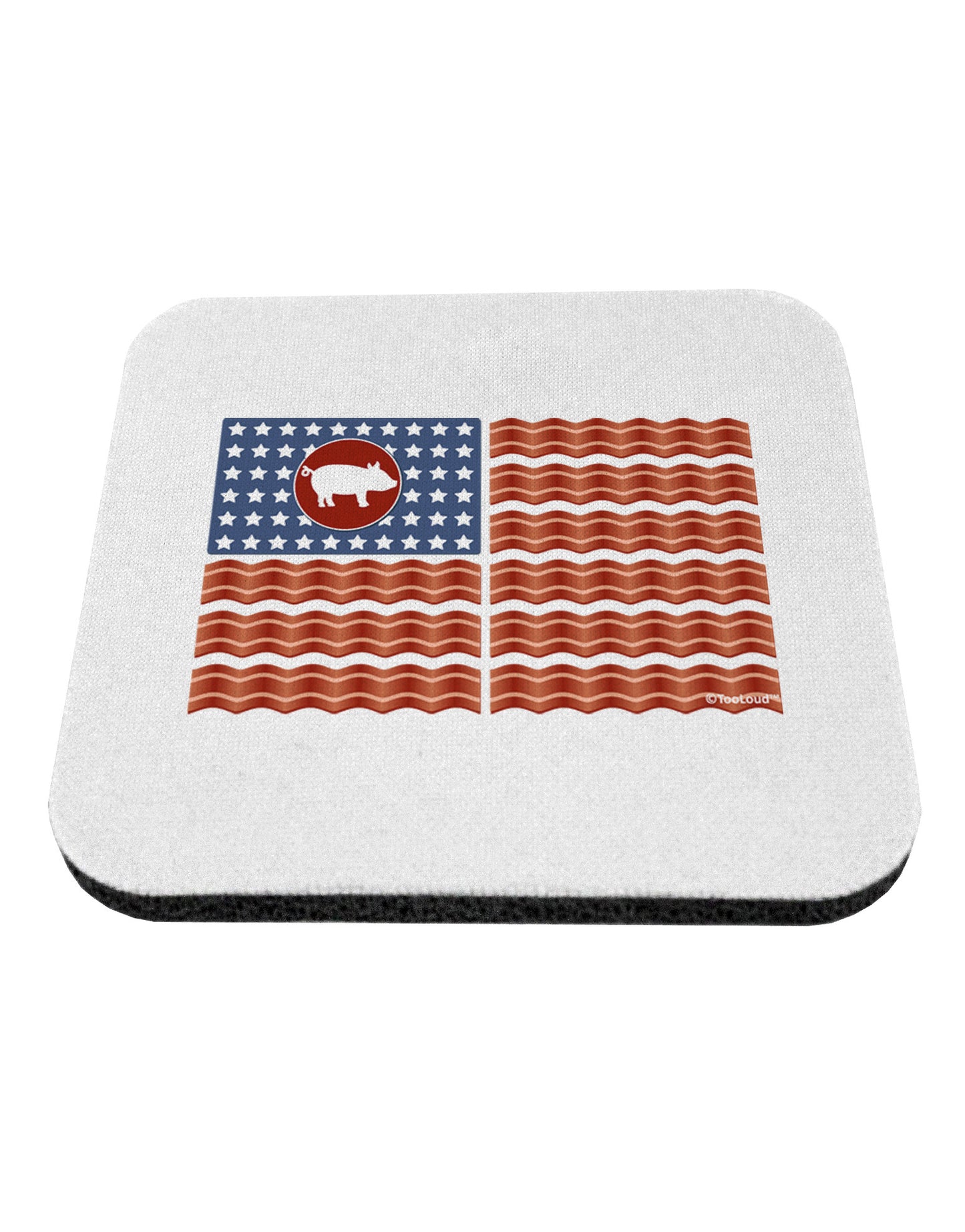 American Bacon Flag Coaster-Coasters-TooLoud-White-Davson Sales