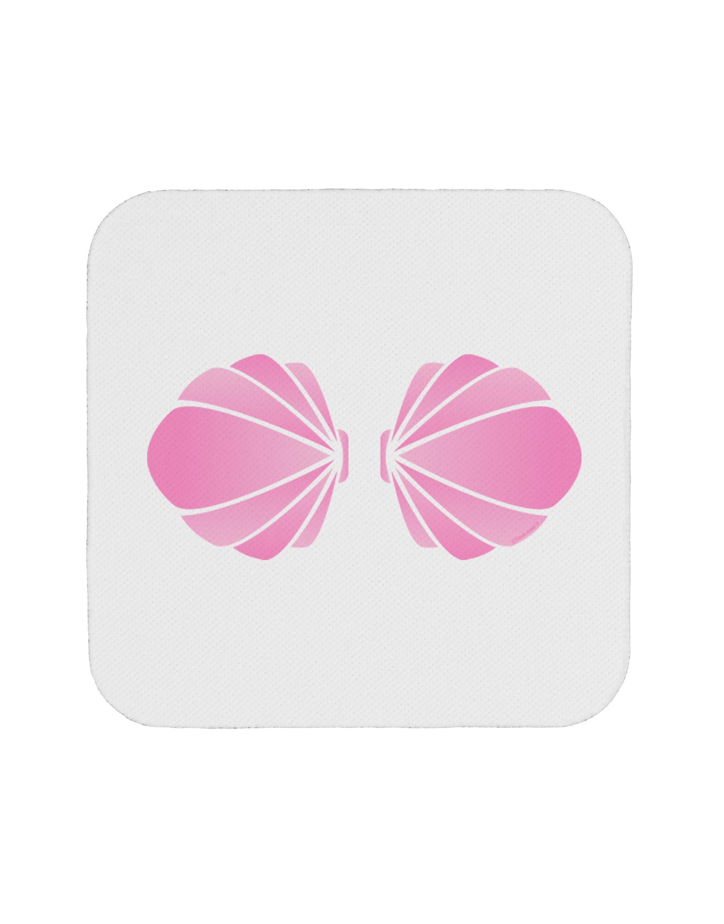 Easy Mermaid Costume Pink Shells - Halloween Coaster-Coasters-TooLoud-White-Davson Sales