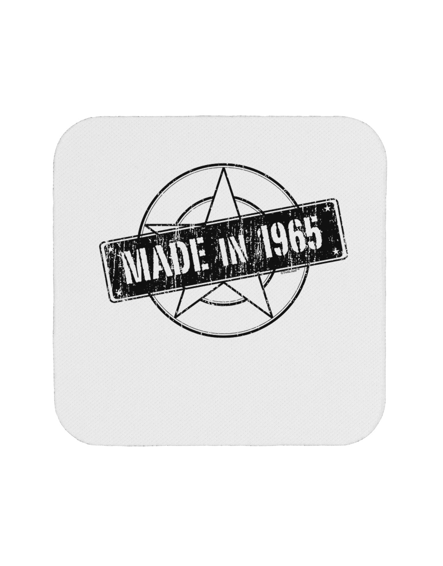 50th Birthday Made In Birth Year 1965 Coaster-Coasters-TooLoud-White-Davson Sales