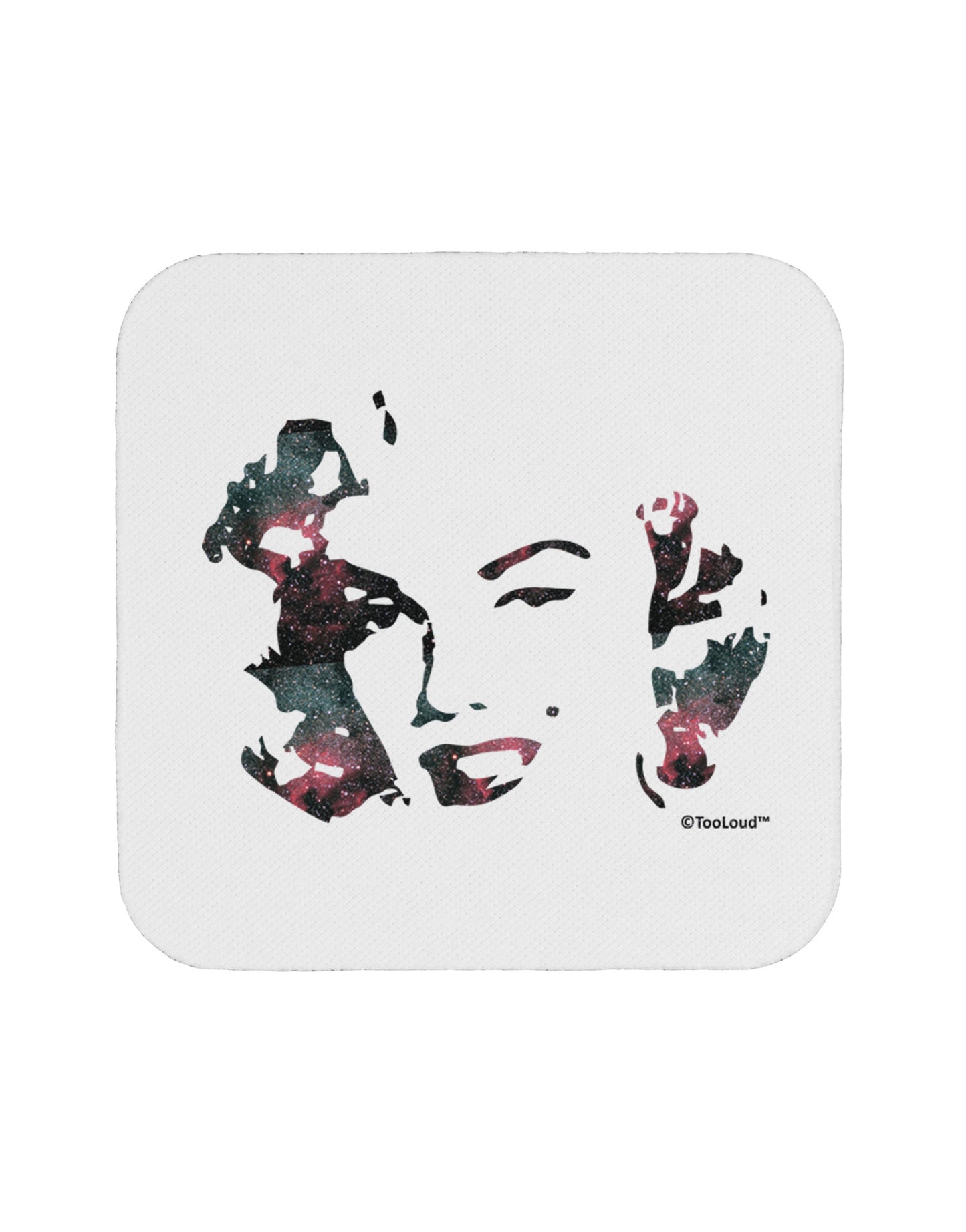 Marilyn Monroe Galaxy Design and Quote Coaster by TooLoud-Coasters-TooLoud-White-Davson Sales