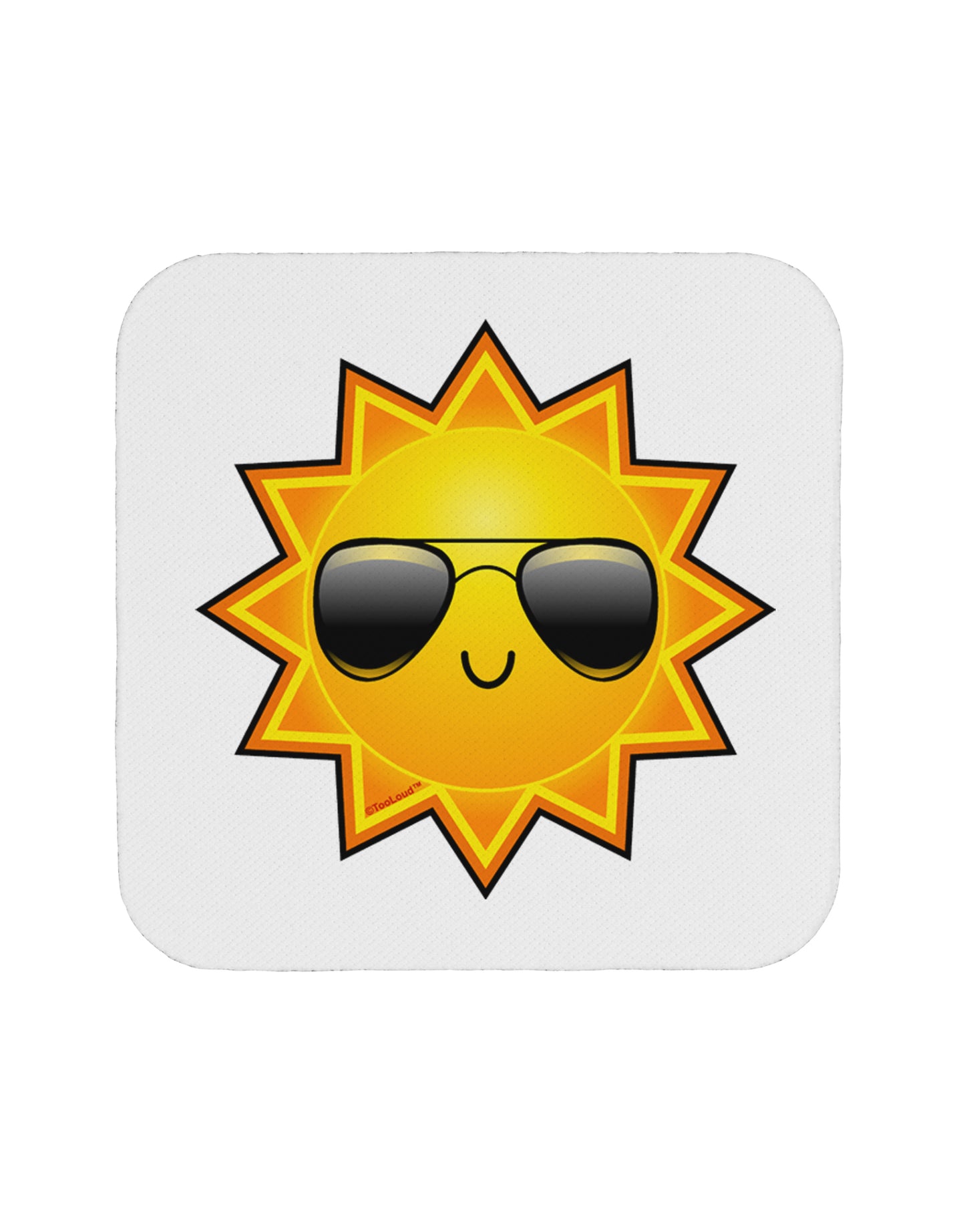 Sun With Sunglasses Coaster by TooLoud-Coasters-TooLoud-1-Davson Sales